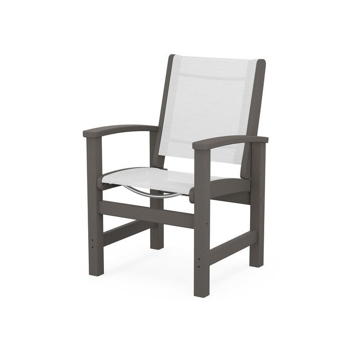 POLYWOOD Coastal Dining Chair - Weather-Resistant Outdoor Furniture, All-Weather Adirondack Chair for Patio, Deck, Garden & Poolside - Perfect for Backyard, Beach House & Waterfront Dining
