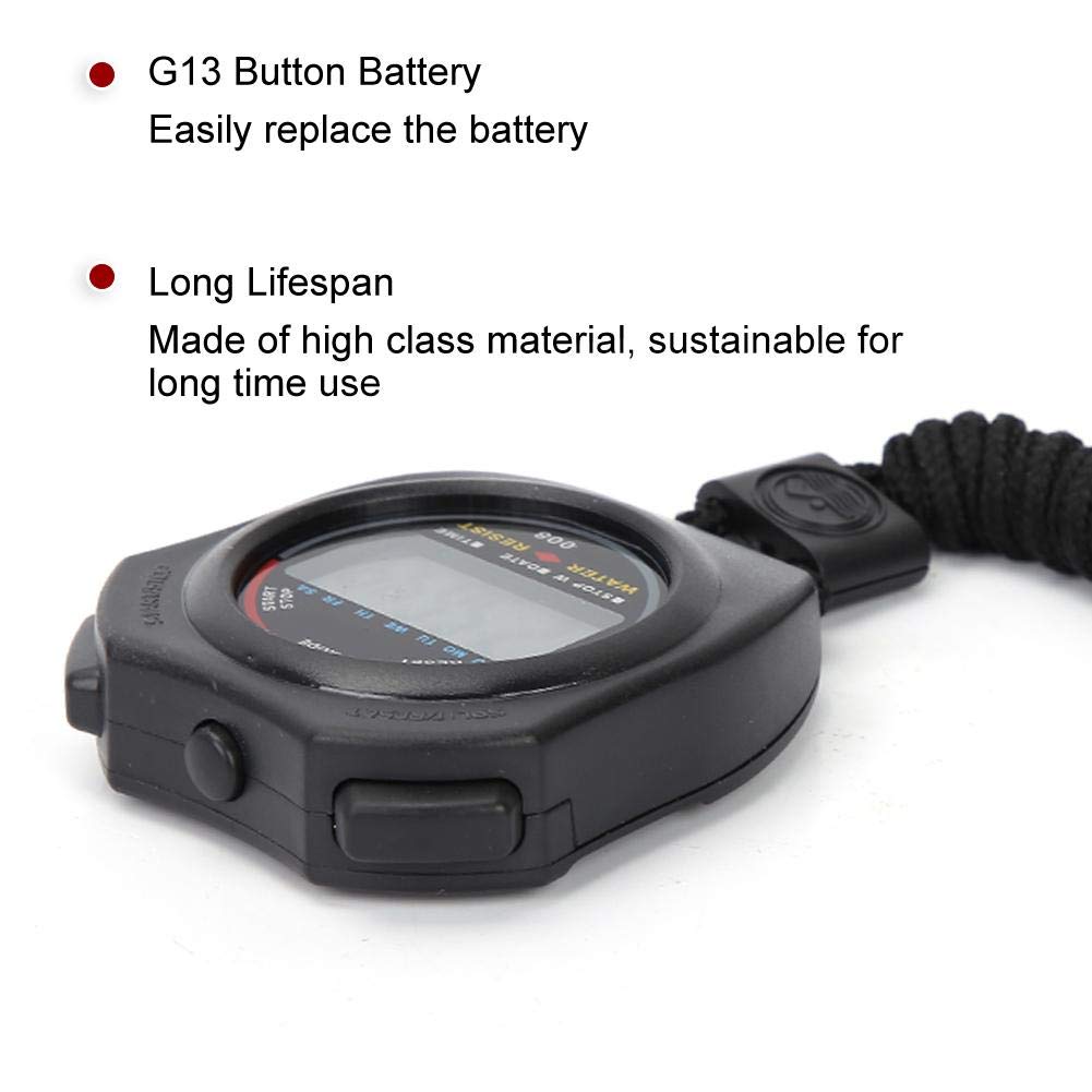 Digital Stopwatch 2-Pack - Sports Stopwatch with LCD Timer, Multifunction Pocket Chronometer for Running, Racing & Training | Track Workouts, Swim Meets & Fitness Timing