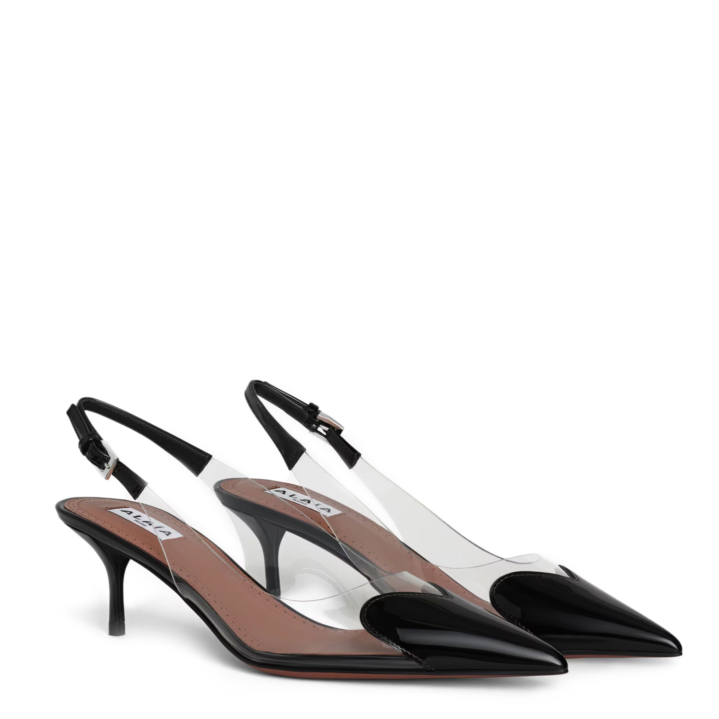 Heart 55 Slingback Heels - Women's Black Strappy Sandals for Party, Wedding & Evening Wear | Comfortable Dress Shoes for Special Occasions