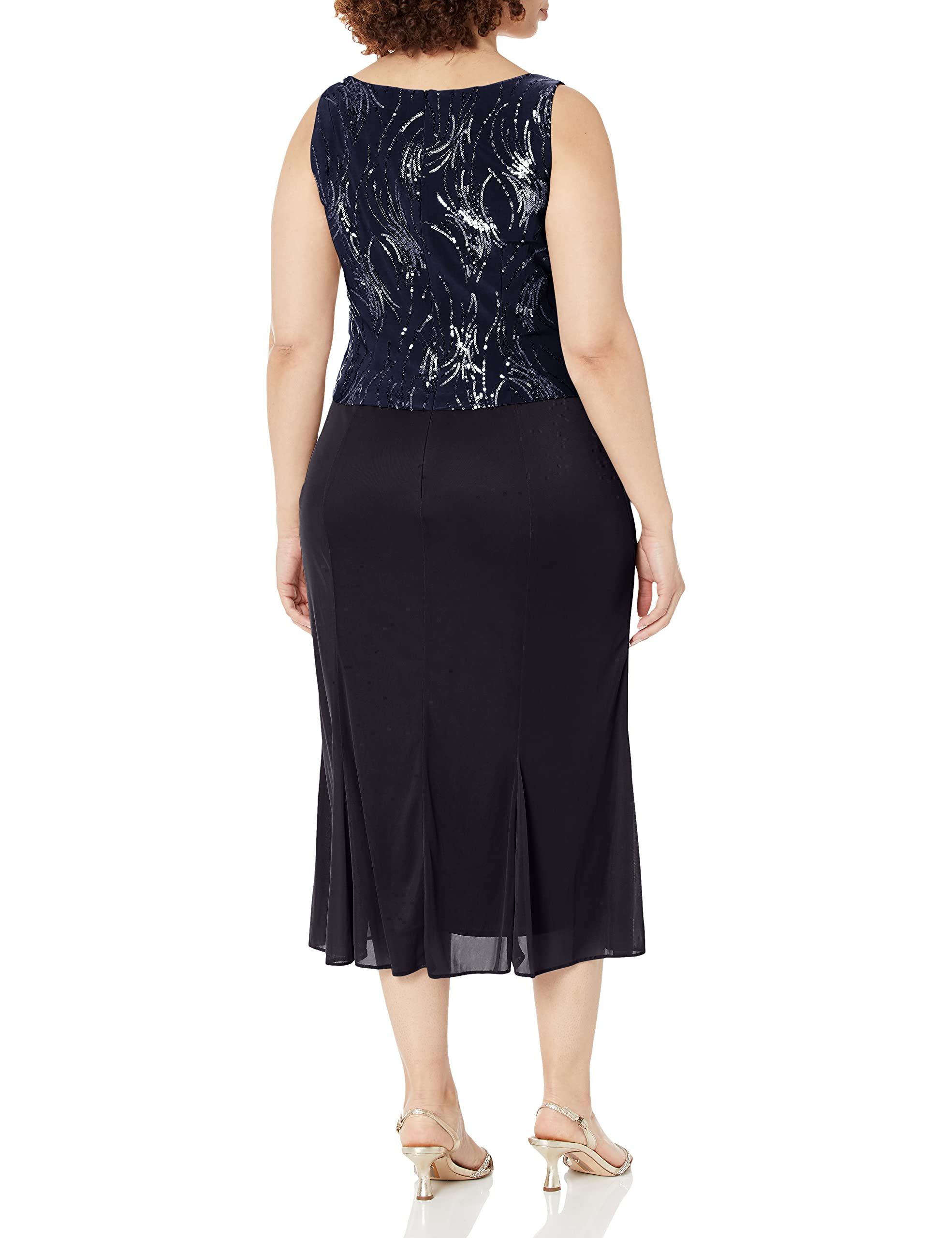 Alex Evenings Women's Tea Length Jacket Dress for Weddings & Formal Events - Petite & Regular Sizes - Elegant Cocktail Attire for Bridal Showers, Evening Parties & Special Occasions