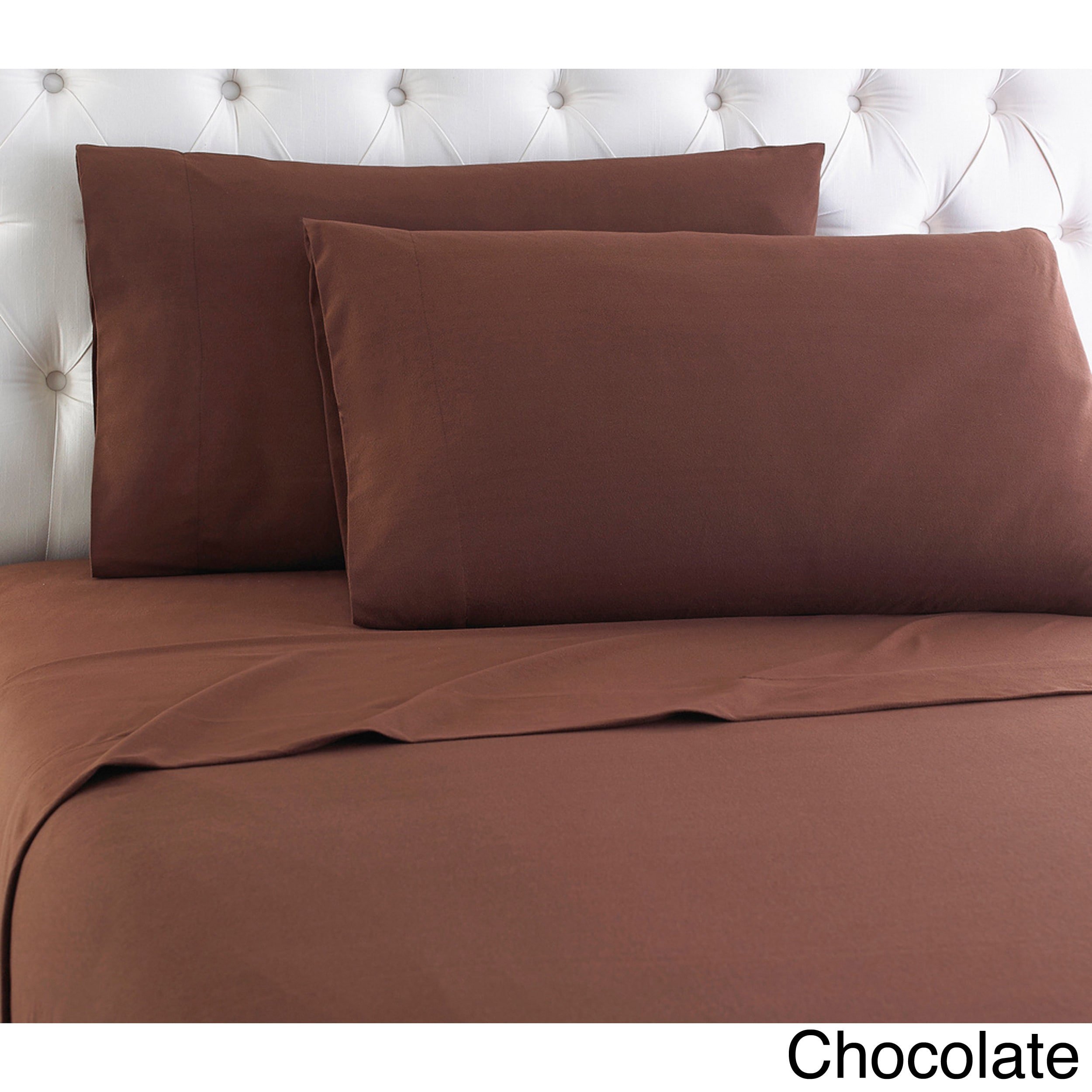Premium Micro Flannel Sheet Set - Twin Size, Chocolate Brown - Ultra Soft & Cozy Bedding for Winter Warmth - Perfect for Cold Nights, Guest Rooms & Dorm Comfort