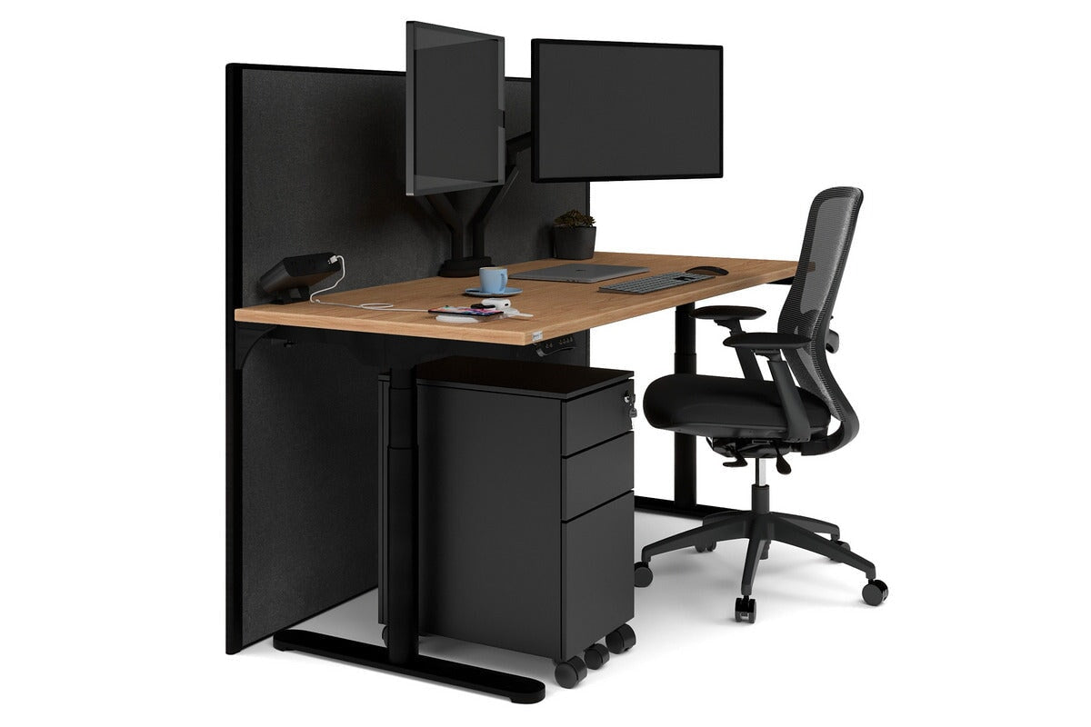 Flexi Premium Height Adjustable Single Workstation [1800L x 700W] - Ergonomic Standing Desk for Home Office, Gaming & Study - Electric Sit Stand Desk with Memory Function