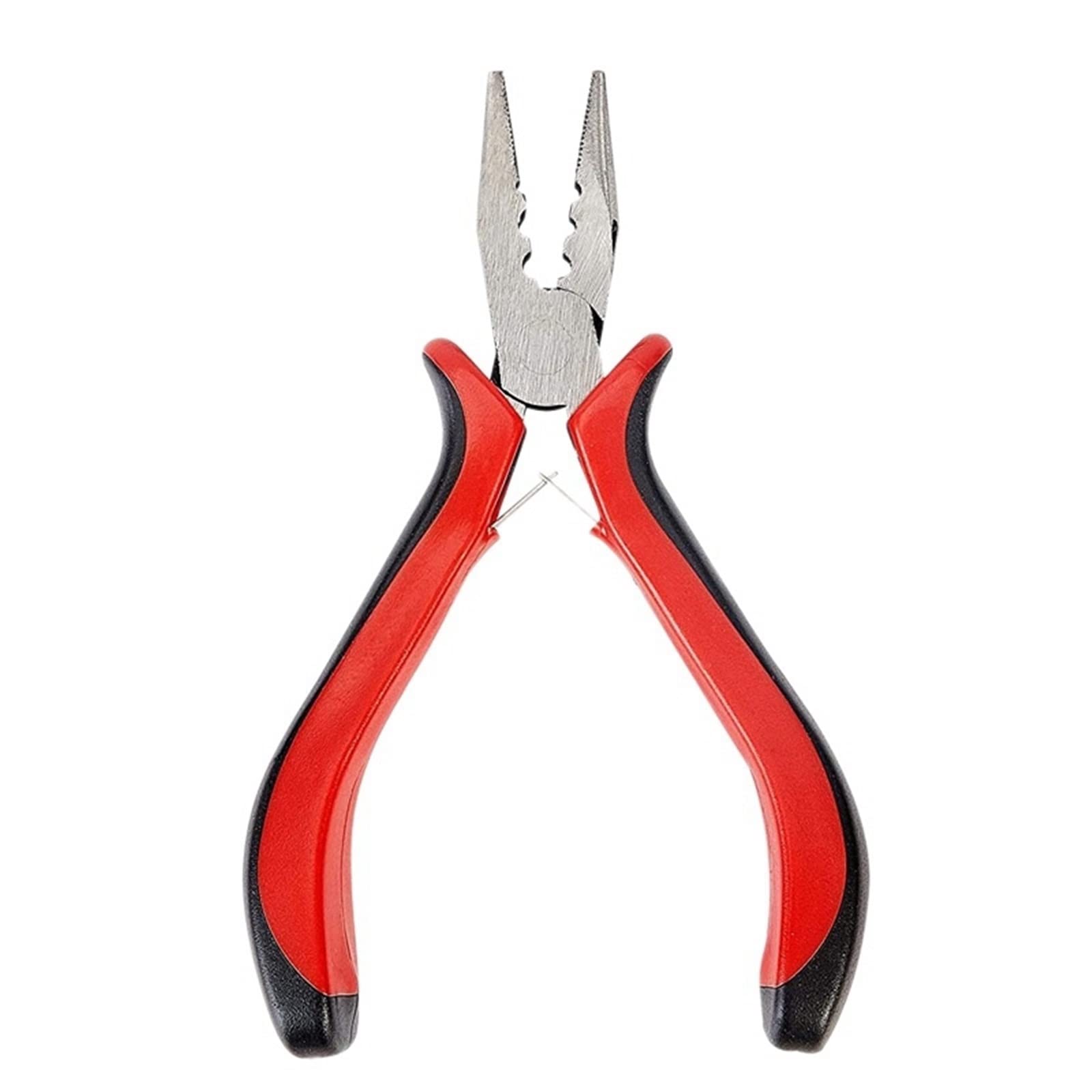 GULRUH Jewelry Pliers - Stainless Steel Bead Crimper Tool for Jewelry Making, DIY Crafts & Wire Wrapping - Perfect for Necklaces, Bracelets & Earrings (Red)