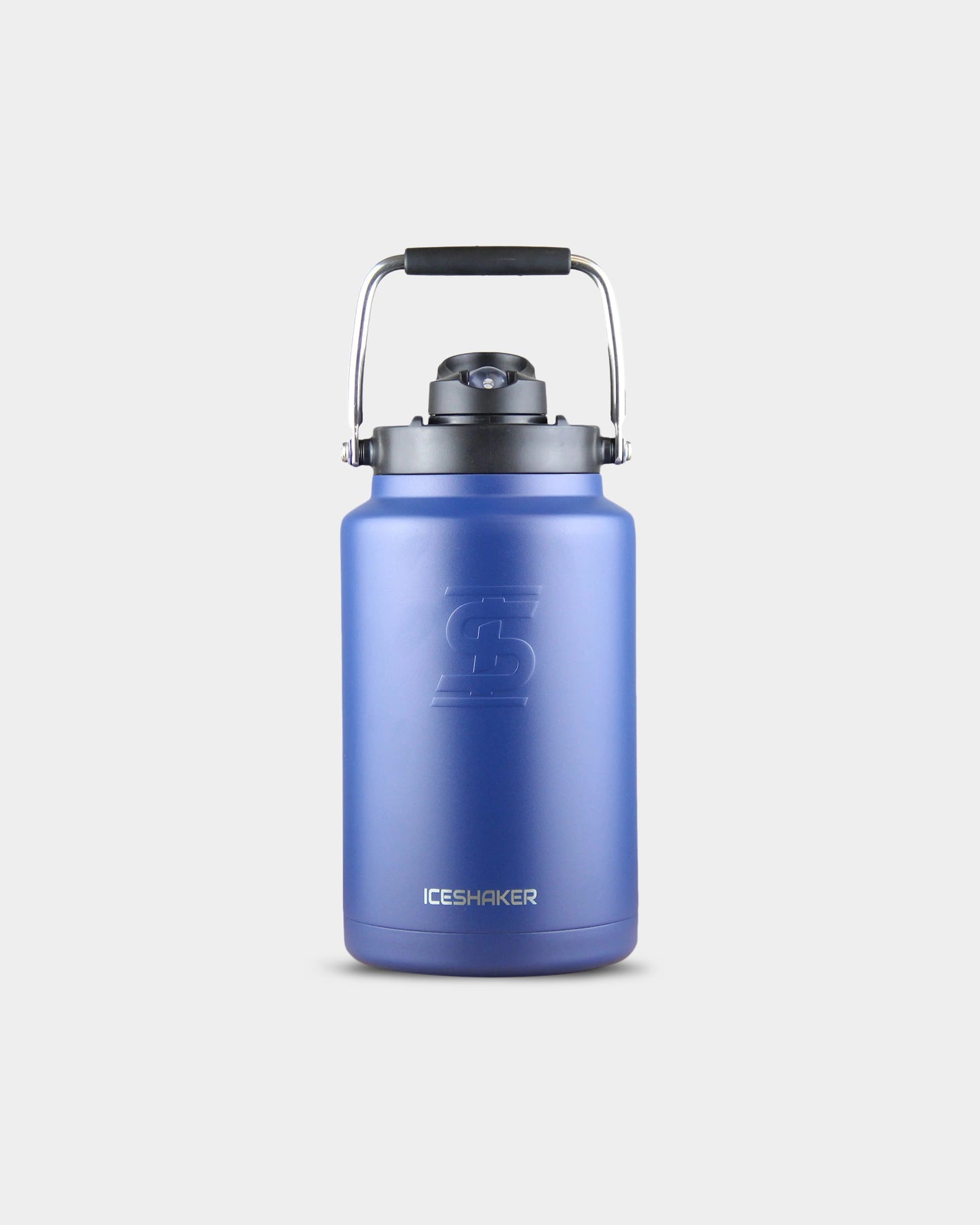 1 Gallon (128oz) Ice Shaker Water Bottle - Leakproof & Insulated Stainless Steel Jug for Gym, Workouts, and Outdoor Activities - Keeps Drinks Cold for 24 Hours