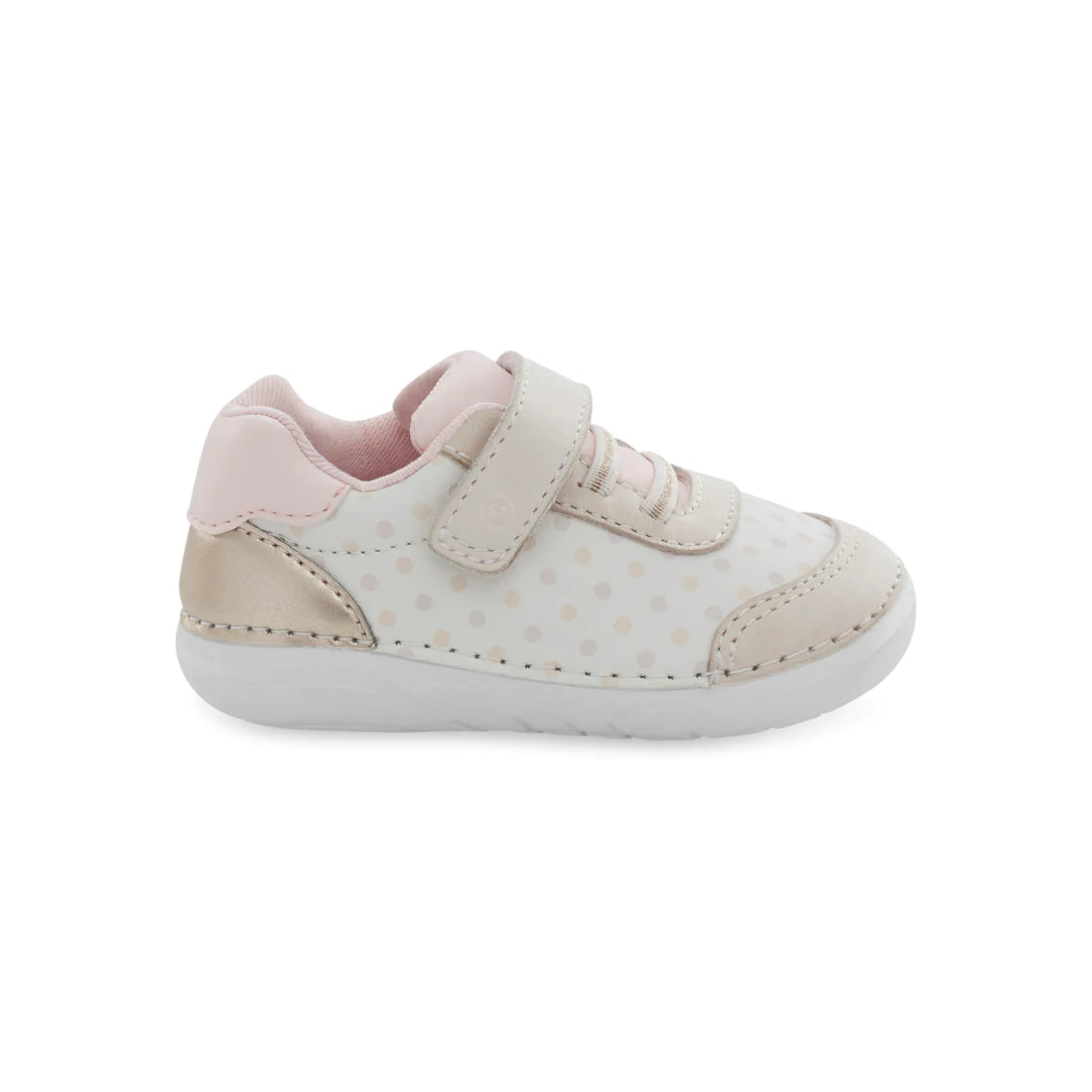 Stride Rite Pastel Dot Kennedy Soft Motion Toddler Sneakers - Comfortable Walking Shoes for Kids, Breathable Lightweight Design for Playground & Preschool Activities