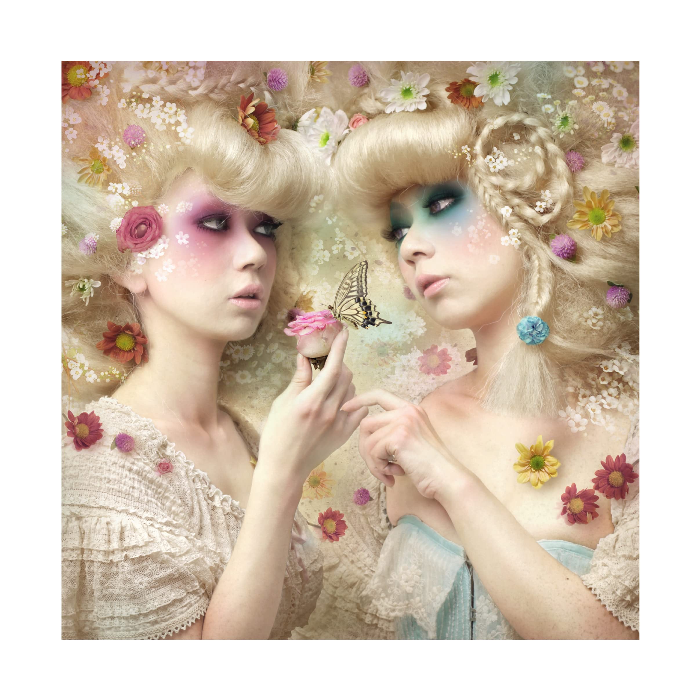 Kiyo Murakami 'Girl Of The Flower Garden' Canvas Wall Art Print - Floral Home Decor for Living Room, Bedroom & Office