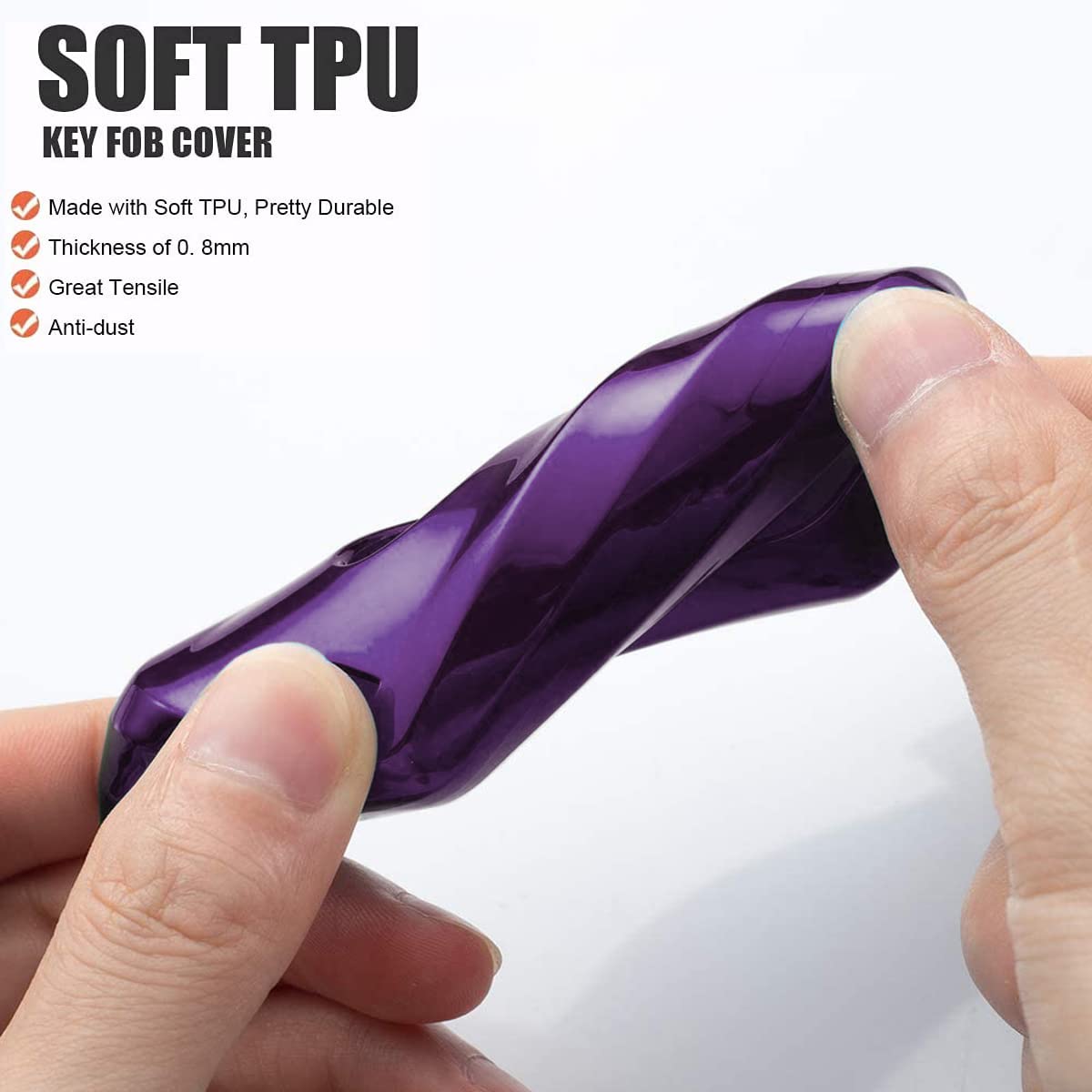 YaSeim Soft TPU Key Fob Cover Case - Compatible with 2018-2021 Jeep Gladiator JT, Wrangler JL/JLU Sahara & Rubicon Models - Durable Protective Keychain Accessory | Perfect for Off-Road Adventures, Daily Use & Key Protection