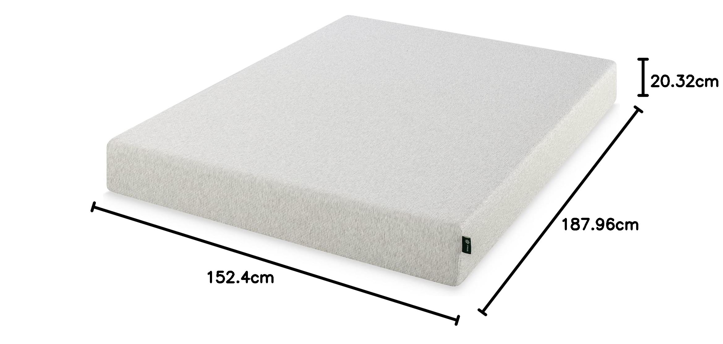 ZINUS 8 Inch Ultima Memory Foam Mattress, Short Queen Size for RVs, Campers & Trailers - Pressure Relieving Bed in a Box, CertiPUR-US Certified, White - Perfect for Travel Trailers, Motorhomes & Small Bedrooms