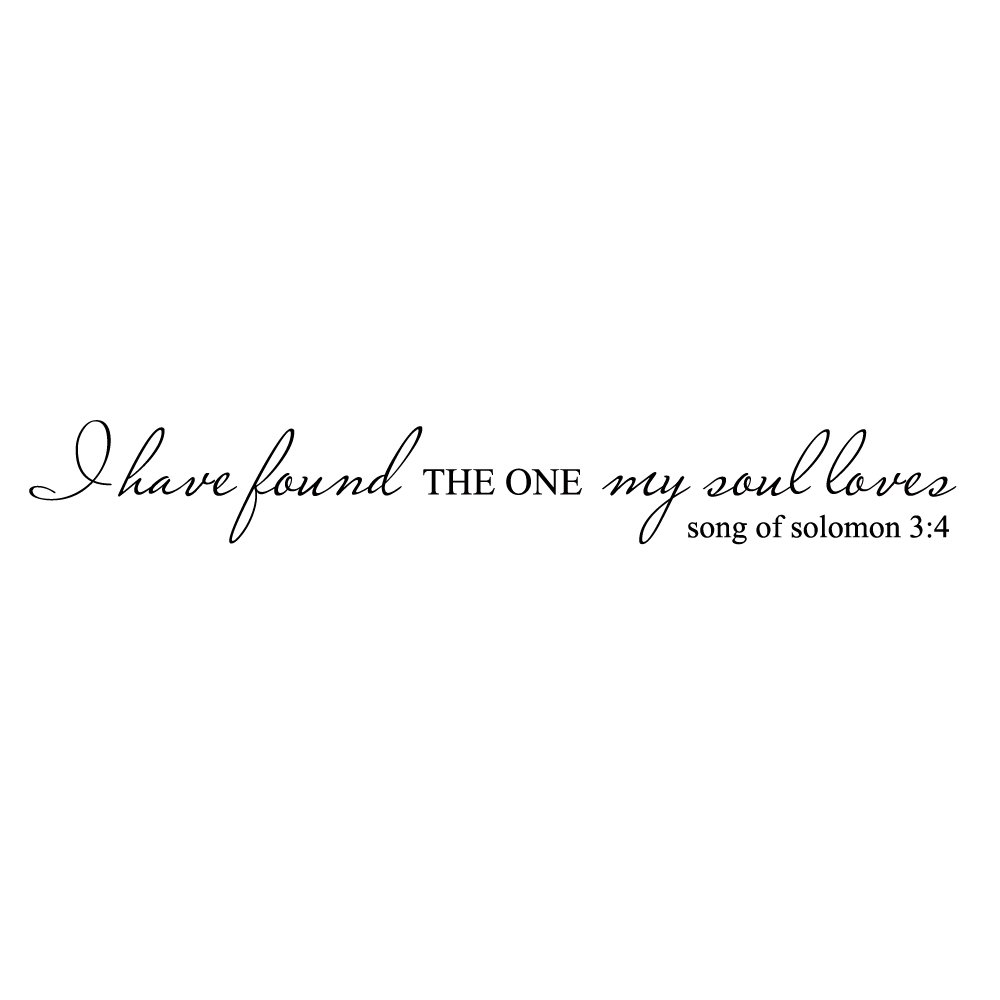 Song of Solomon 3:4 Bible Wall Decal - Dark Brown X-Large Christian Home Decor for Bedroom & Nursery