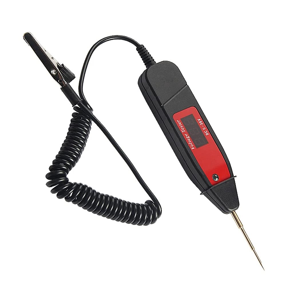 UOEIDOSB 5-36V Digital Voltage Tester Pen - Non-Contact LCD Power Detector Probe for Cars, Trucks & Motorcycles - Test Electrical Circuits, Batteries & Fuses (Portable Automotive Diagnostic Tool)