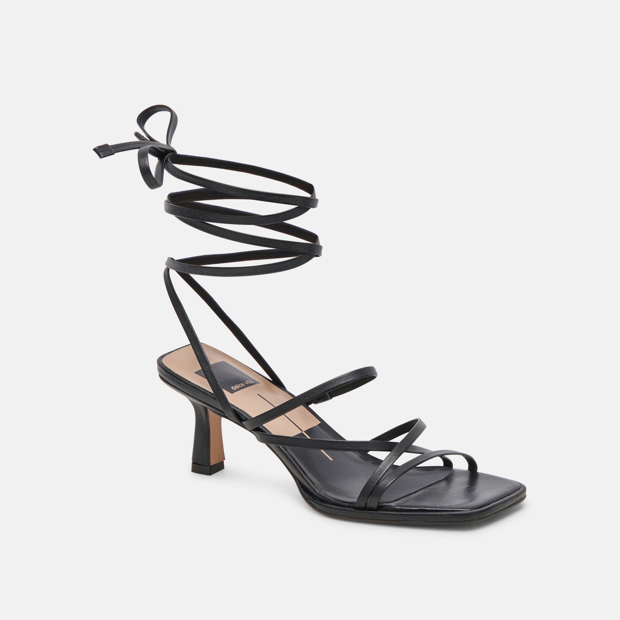 MALABO Women's Black Leather High Heels - Stylish & Comfortable Dress Shoes for Party, Wedding & Evening Events