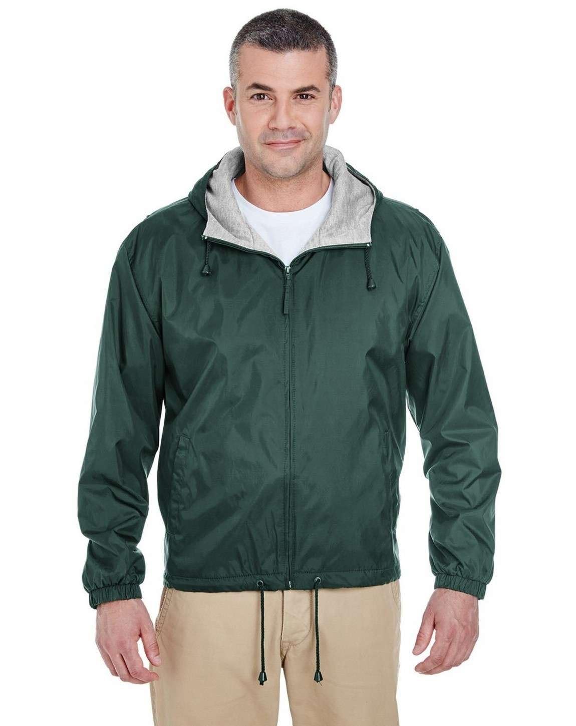 UltraClub Fleece-Lined Hooded Jacket for Men & Women - Warm Winter Coat with Zipper Pockets (Style 8915) | Perfect for Outdoor Activities, Hiking, and Cold Weather Fashion