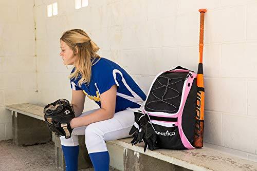Athletico Softball Bat Bag - Durable & Lightweight Equipment Bag for Baseball & Softball Players | Perfect for Games, Practice & Travel