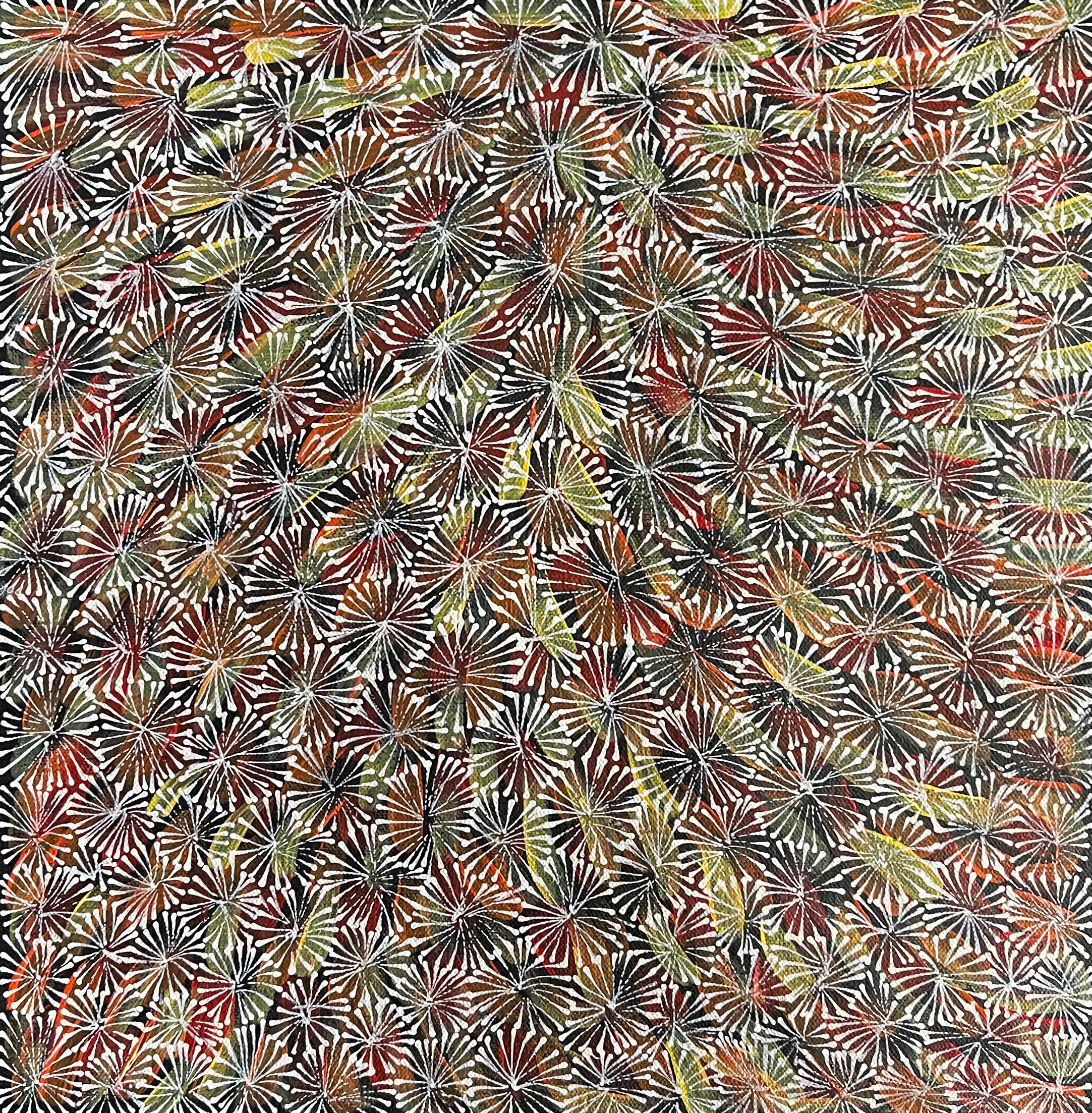 Authentic Audrey Morton Kngwarreye Aboriginal Art - Handmade Indigenous Australian Dot Painting - Perfect for Home Decor & Cultural Art Collection