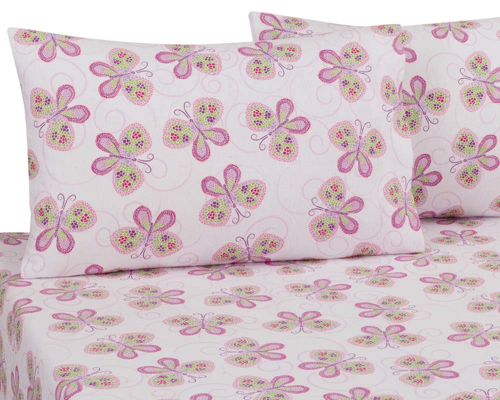 DELANNA 100% Cotton Flannel Pillowcases Set of 2 - Standard Size 20