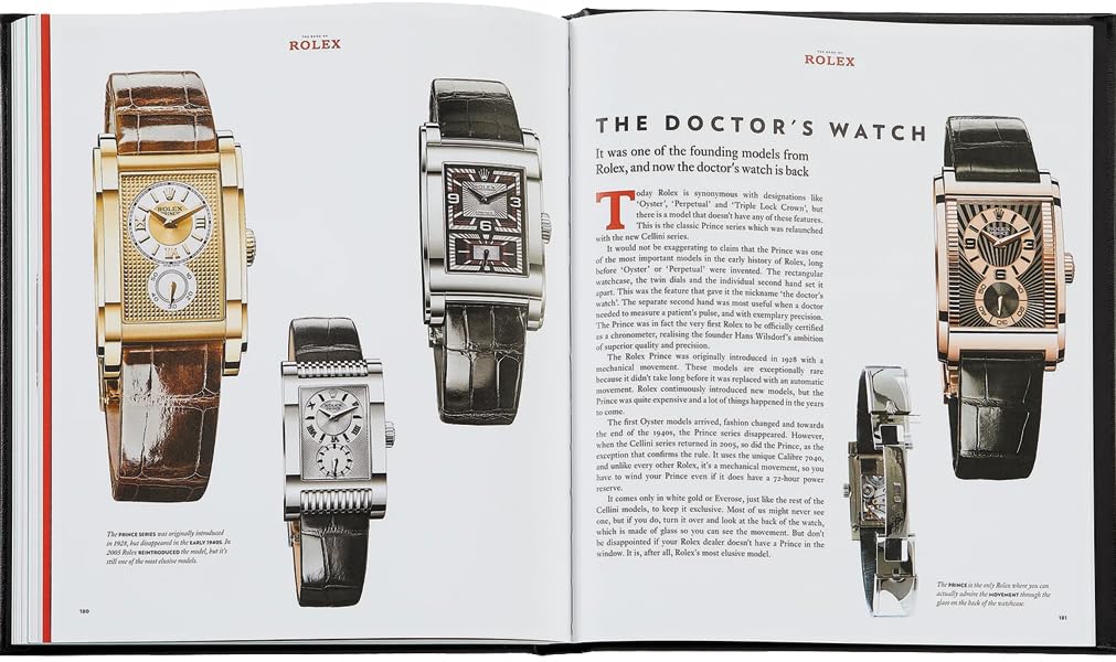 The Book of Rolex: A Comprehensive Guide to Rolex Watches | Handbound Black Bonded Leather Hardcover | 200 Pages (9.12