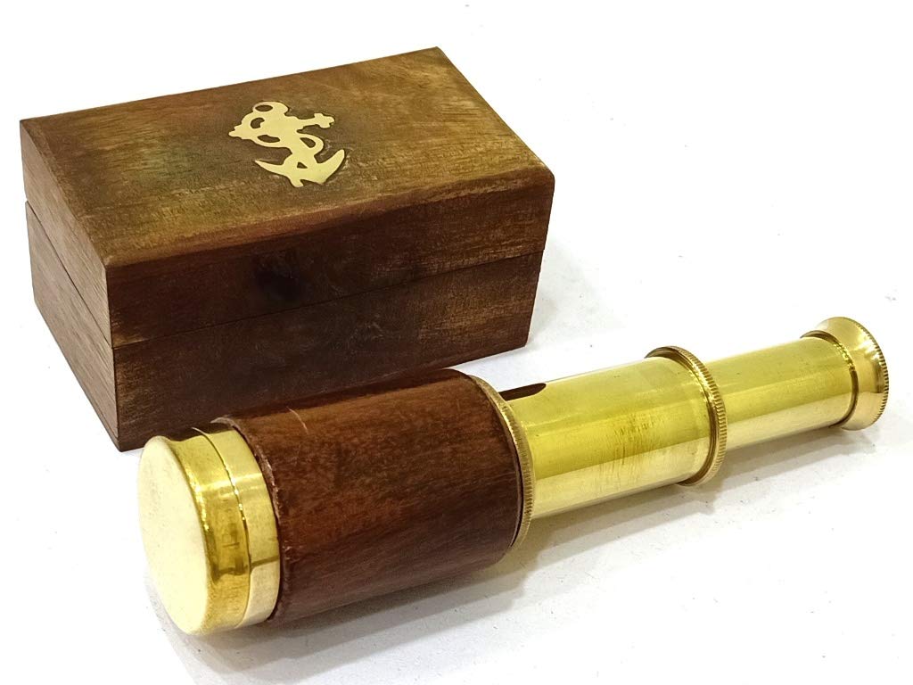 Vintage Brass Pirate Telescope - 6