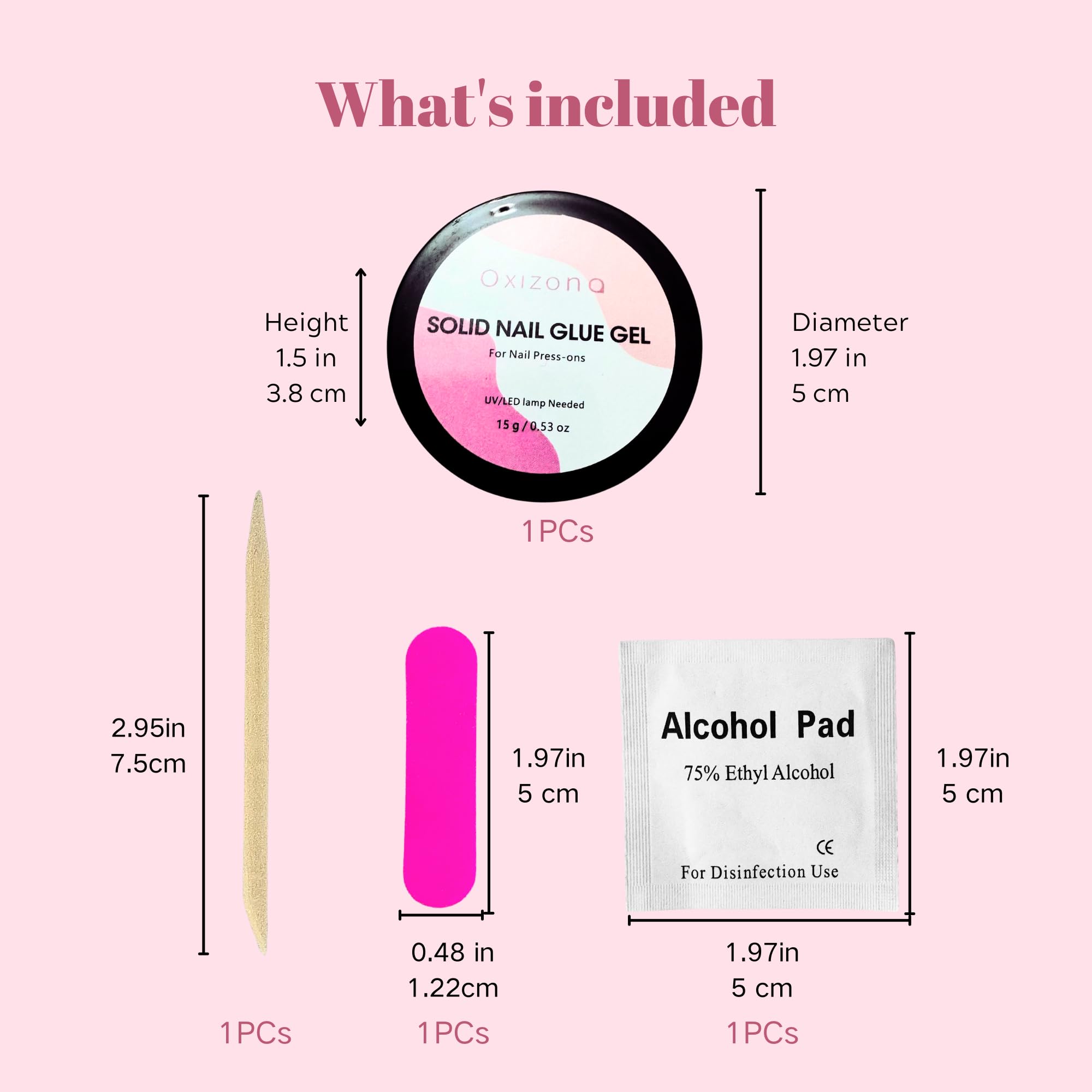 Strong & Long-Lasting Solid Nail Glue Gel for Press On Nails & Acrylic Tips | 15ML UV-Cured Hard Gel Adhesive for DIY False Nails at Home | Perfect for Salon-Quality Manicures & Nail Extensions