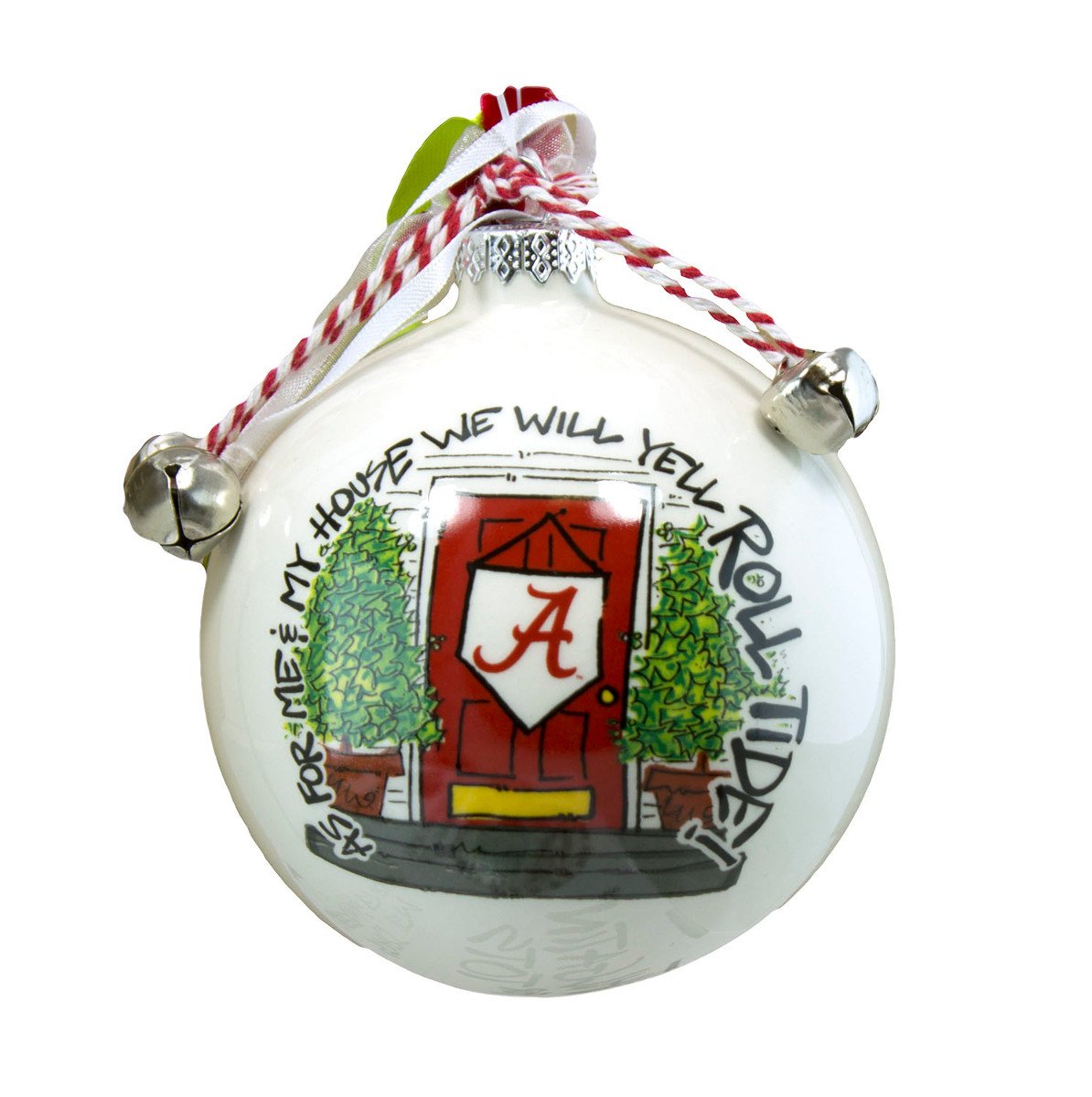 Alabama Crimson Tide 'As For Me And My House' Christmas Ornament - Perfect for Holiday Tree Decor, Gifts for Football Fans & Home Decoration