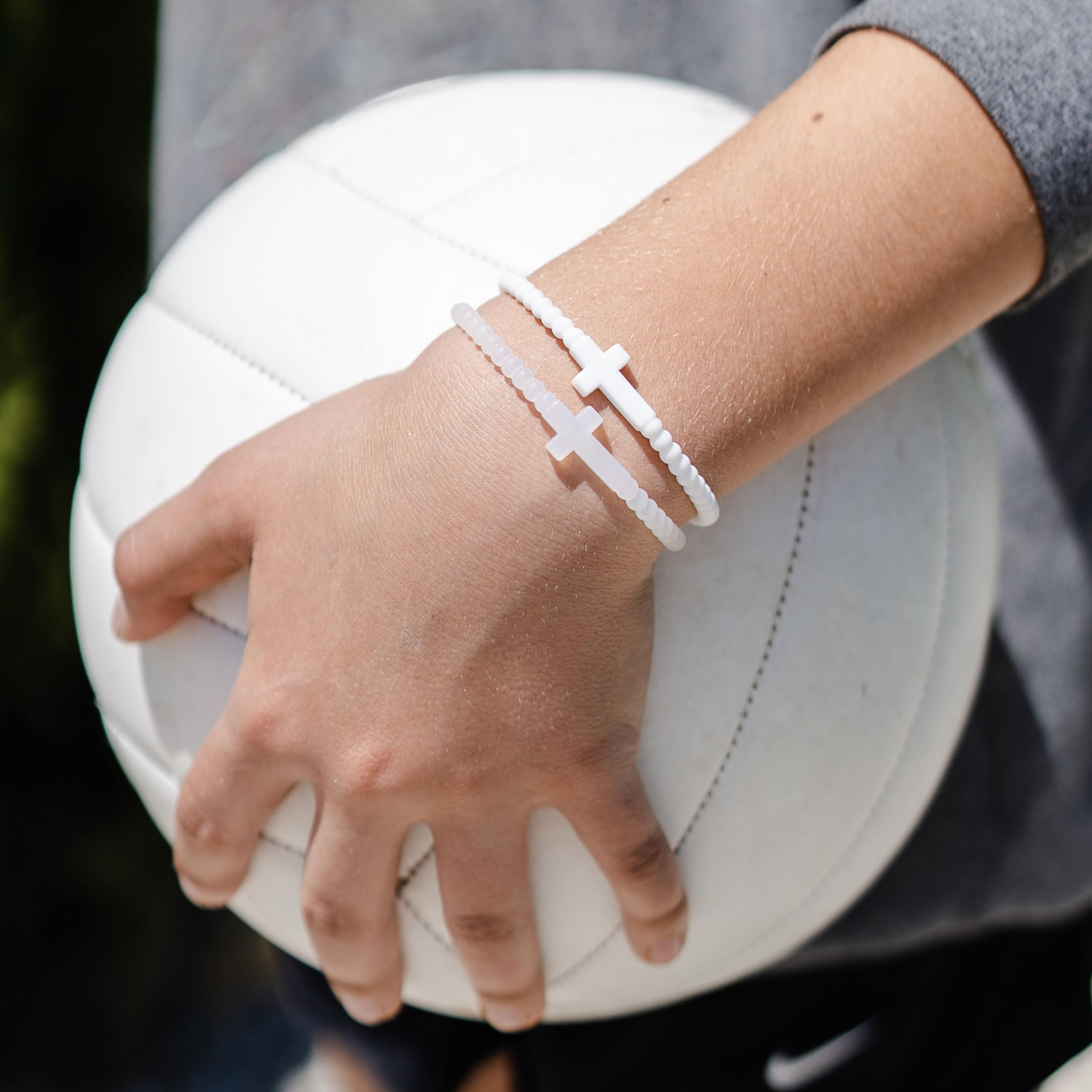 Ryan & Rose Jesus Silicone Cross Bracelet for Women & Men - Religious Christian Faith Jewelry for Daily Wear, Church, Prayer & Gifting