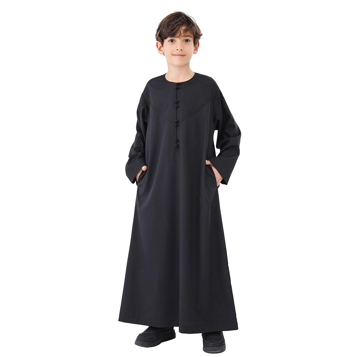 Arab Boy Thobe Middle East Thawb #B24887 - Traditional Islamic Robe for Kids - Perfect for Eid, Weddings & Special Occasions