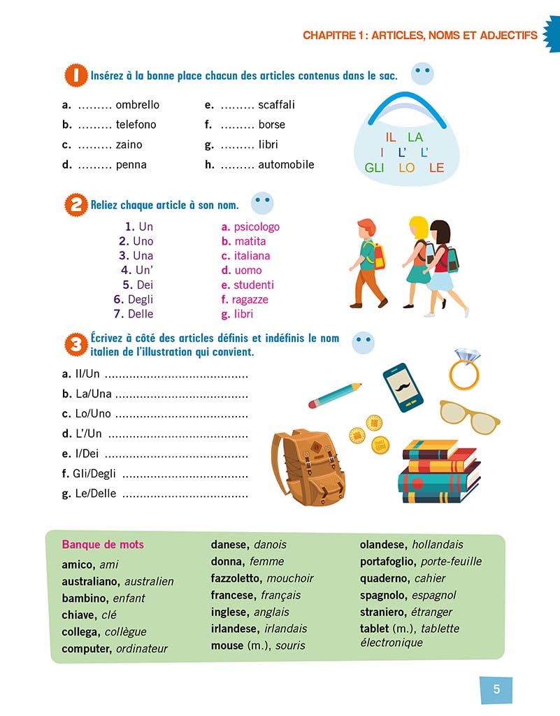 Italian Language Workbook for Beginners - Learn Italian with Exercises & Practice Activities | Perfect for Self-Study, Classroom Use & Travel Preparation