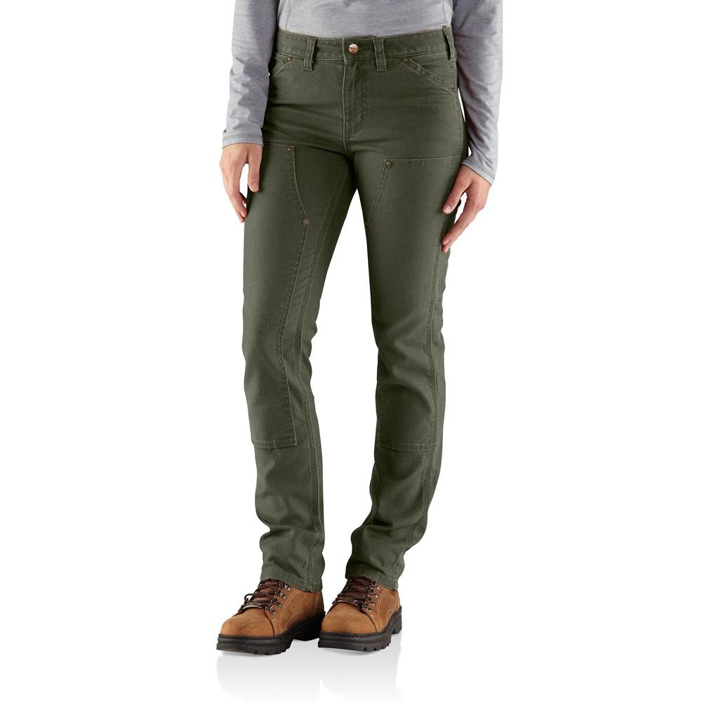 Carhartt Women's 1889 Slim Fit Canvas Dungaree Work Pants - Durable & Comfortable for Construction, Farming & Outdoor Activities