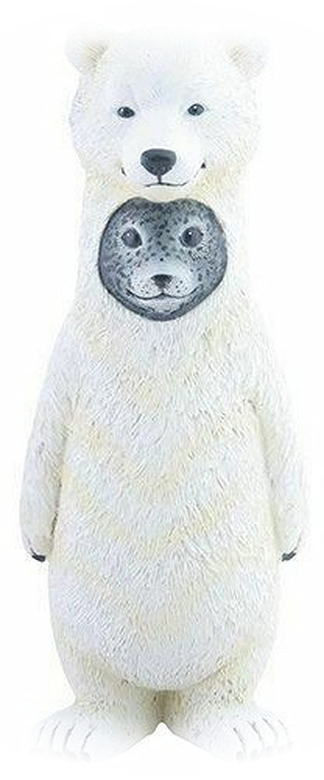 White & Grey Seal Polar Bear Figurine Statue - EB-1737GIF Unique Home Decor Gift for Birthdays, Housewarming & Christmas | Cute Animal Sculpture for Shelf, Desk & Living Room Décor