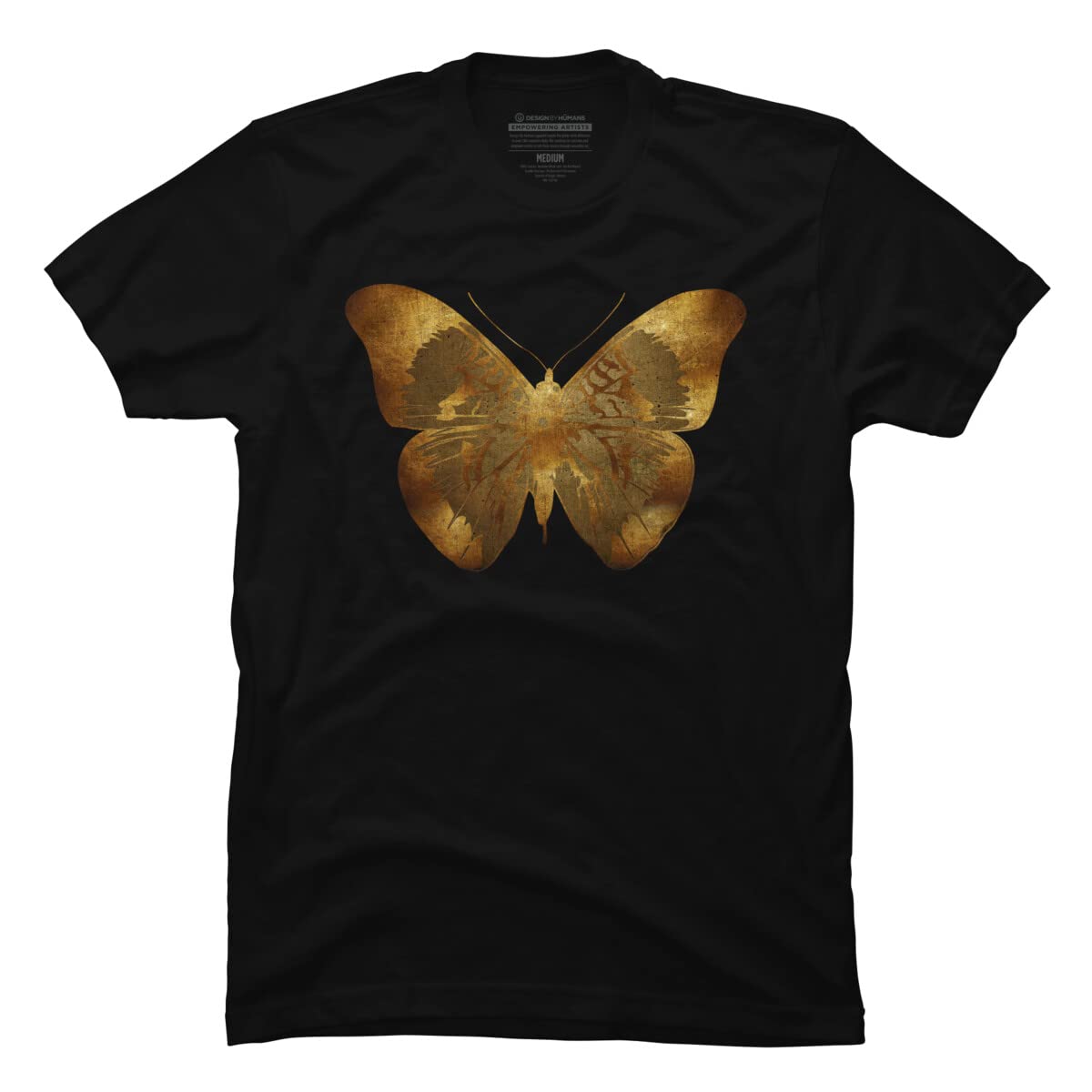 Design By Humans Men's Iron Butterfly Graphic T-Shirt by Adamzworld | Soft Cotton Tee for Casual Wear & Music Fans | Perfect for Concerts, Gifts & Everyday Outfits