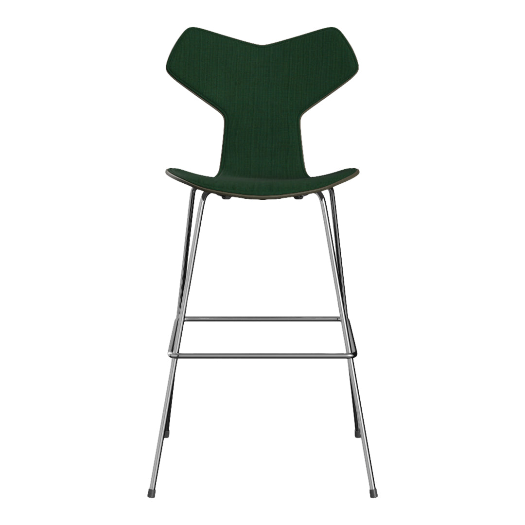 Premium Grand Prix Bar Stool 3139 - Colored Ash Wood with Front Upholstered Seat - Perfect for Kitchen Islands, Home Bars & Modern Dining Areas