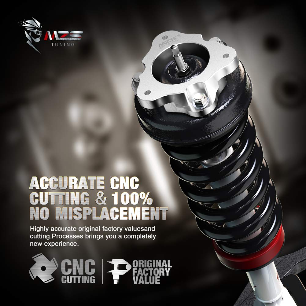 MZS 2.5 Inch Front Leveling Kit Lift Strut Spacers for 2007-2025 Chevy Tahoe, Silverado, GMC Sierra, Suburban, Yukon 1500 & 2007-2013 Avalanche (2WD/4WD) - Off-Road Suspension Upgrade for Better Ground Clearance