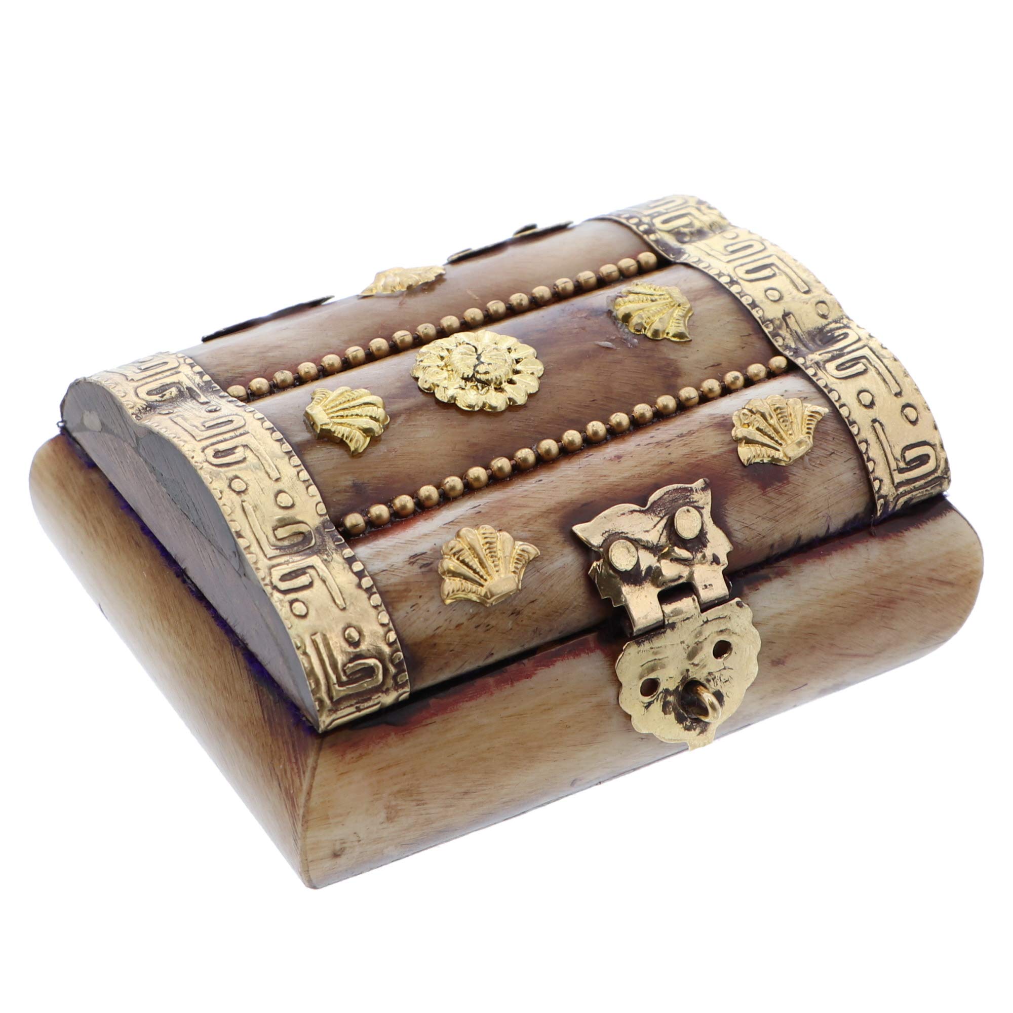 Li'Shay Small Gold Bone Decorative Keepsake Box - Elegant Jewelry Storage & Gift Box for Home Decor, Wedding Favors, and Memory Keepsakes