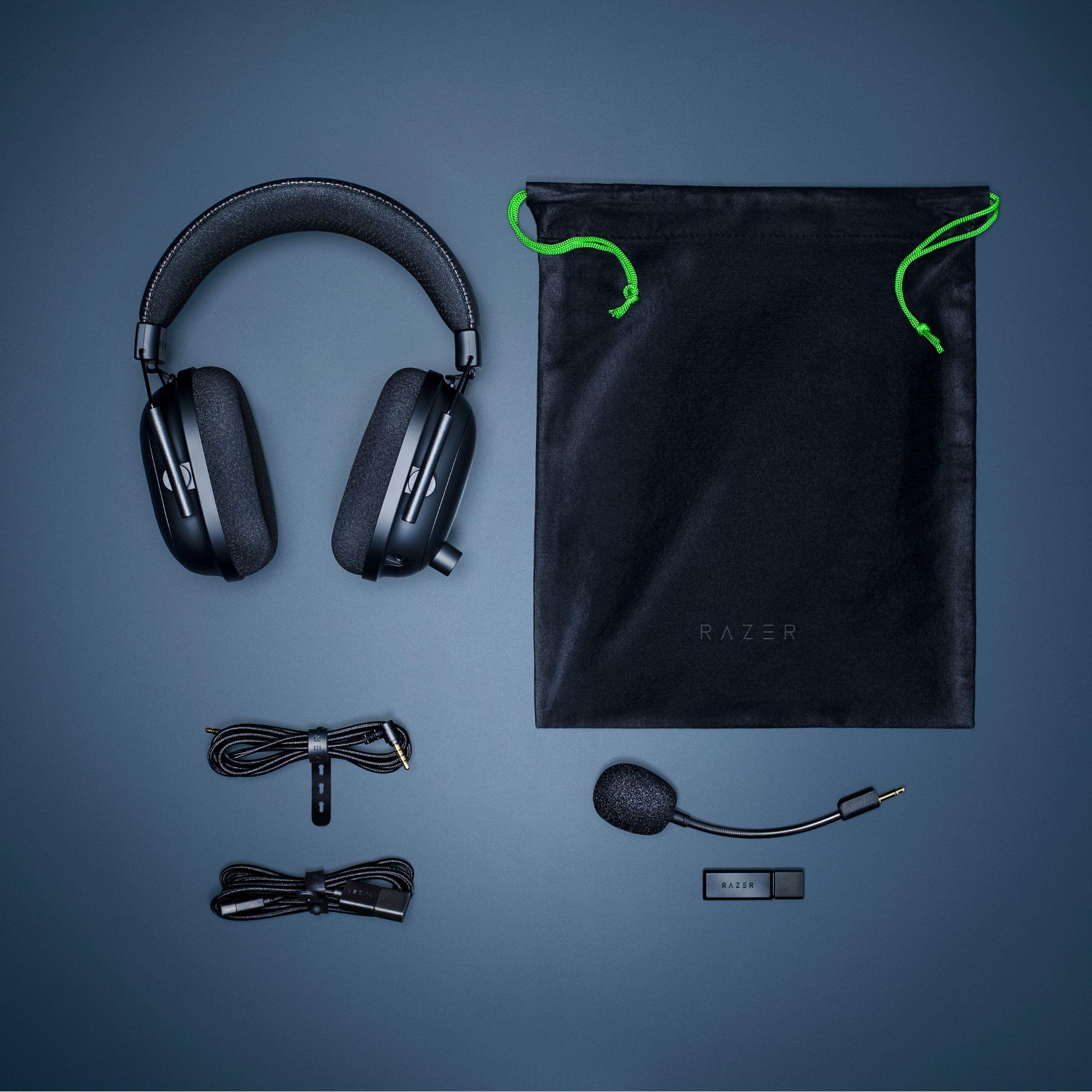 Razer BlackShark V2 Pro Wireless Gaming Headset with THX 7.1 Spatial Audio - 50mm Titanium Drivers - Detachable Noise-Cancelling Mic - Compatible with PC, PS5, PS4, Nintendo Switch - Perfect for Competitive Gaming & Esports (Black)