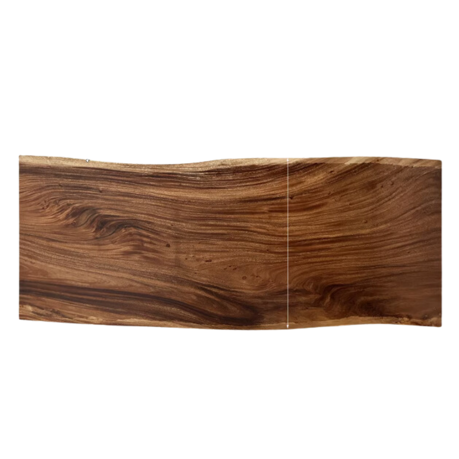 Premium Black Walnut Solid Wood Dining Table with Natural Edge - Large Top for Kitchen, Dining Room & Home Decor