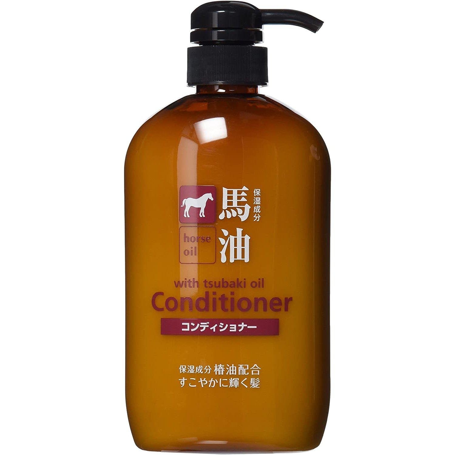 Kumano Yushi Horse Oil Deep Conditioning Treatment 600ml - Moisturizing & Repairing Hair Care for Dry, Damaged Hair - Perfect for Daily Use & Salon Treatments