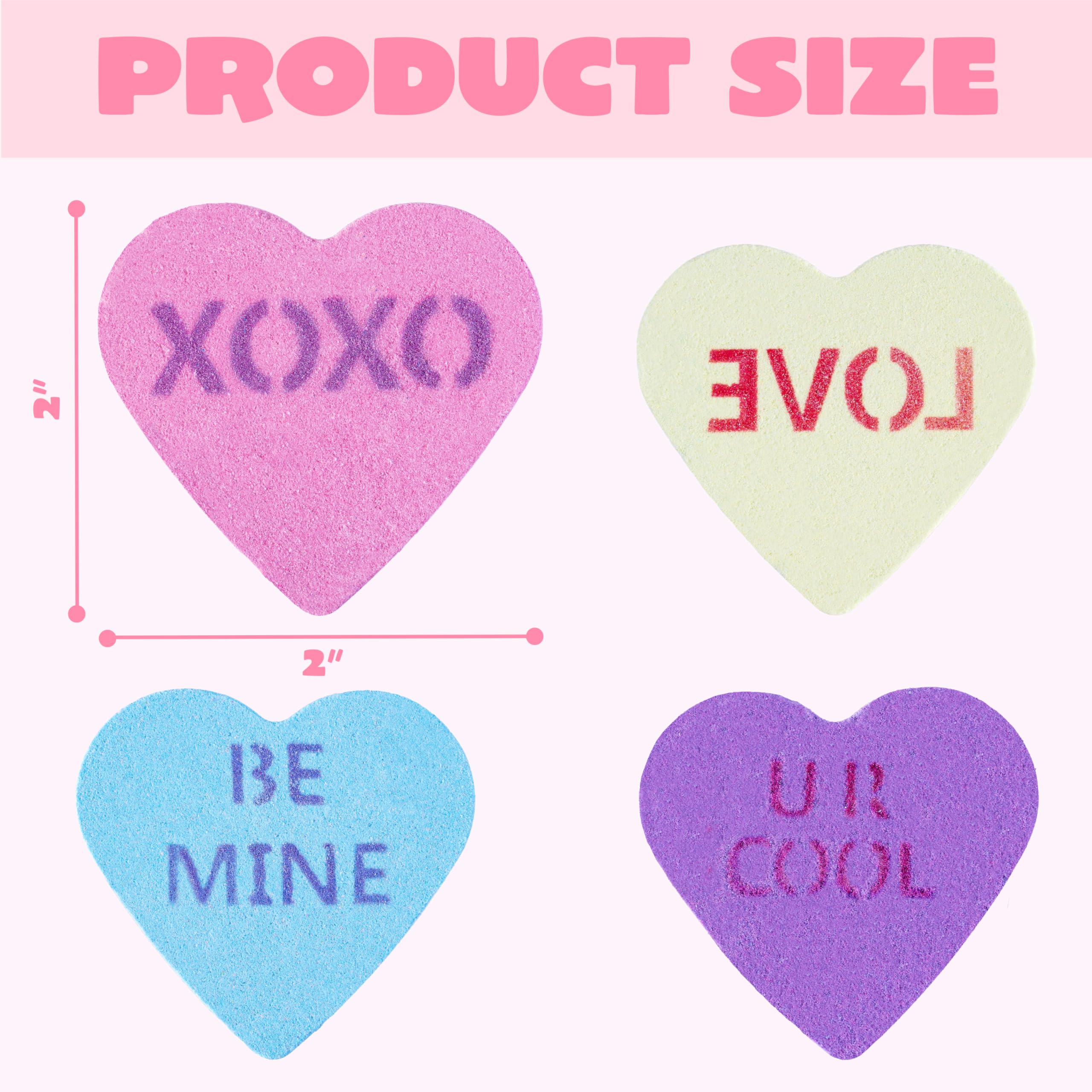 JOYIN 12 Pack Heart Shaped Bath Bombs with Valentine's Day Cards - Kids Party Favors, DIY Gifts for Her, Romantic Gifts for Couples - Perfect for Spa Nights, Birthday Celebrations & Holiday Gifting