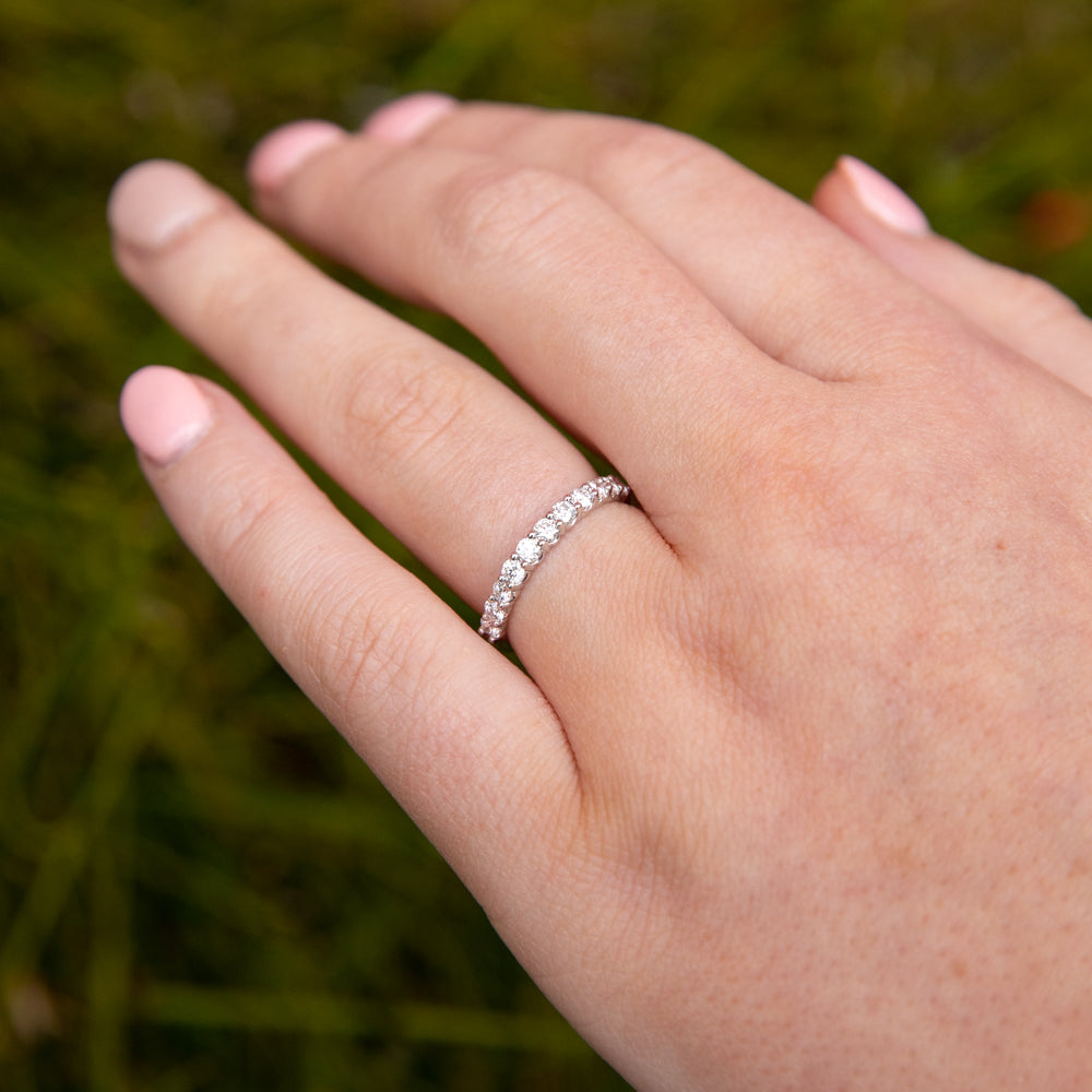 1/2 Carat Flawless Cut 18K White Gold Diamond Engagement Ring for Women - Perfect for Proposals, Weddings & Anniversary Gifts
