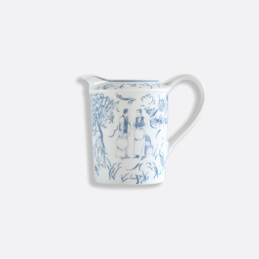 Bernardaud Tout Paris Creamer - Elegant White & Blue Porcelain Creamer for Coffee & Tea | Perfect for Home, Cafe & Restaurant Use