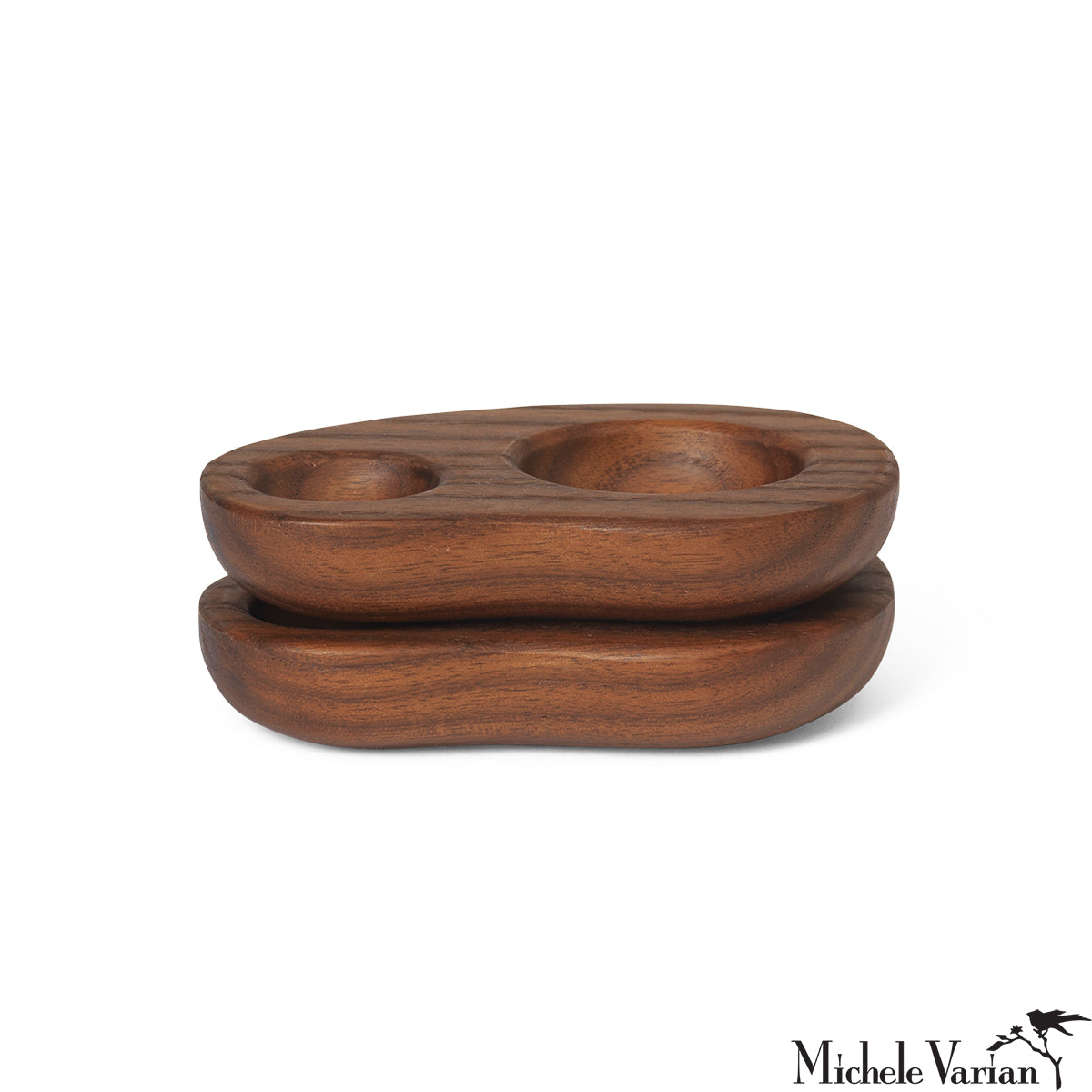 Premium Dark Brown Cairn Egg Holder Set of 2 - Stoneware Kitchen Countertop Decor for Farmhouse & Modern Homes