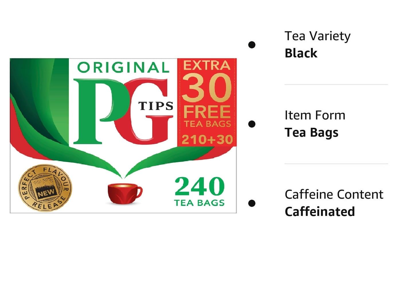 PG Tips Black Tea Bags - 240 Count (Pack of 3) | 720 Total Tea Bags | Premium British Tea for Morning Boost, Afternoon Relaxation & Office Break