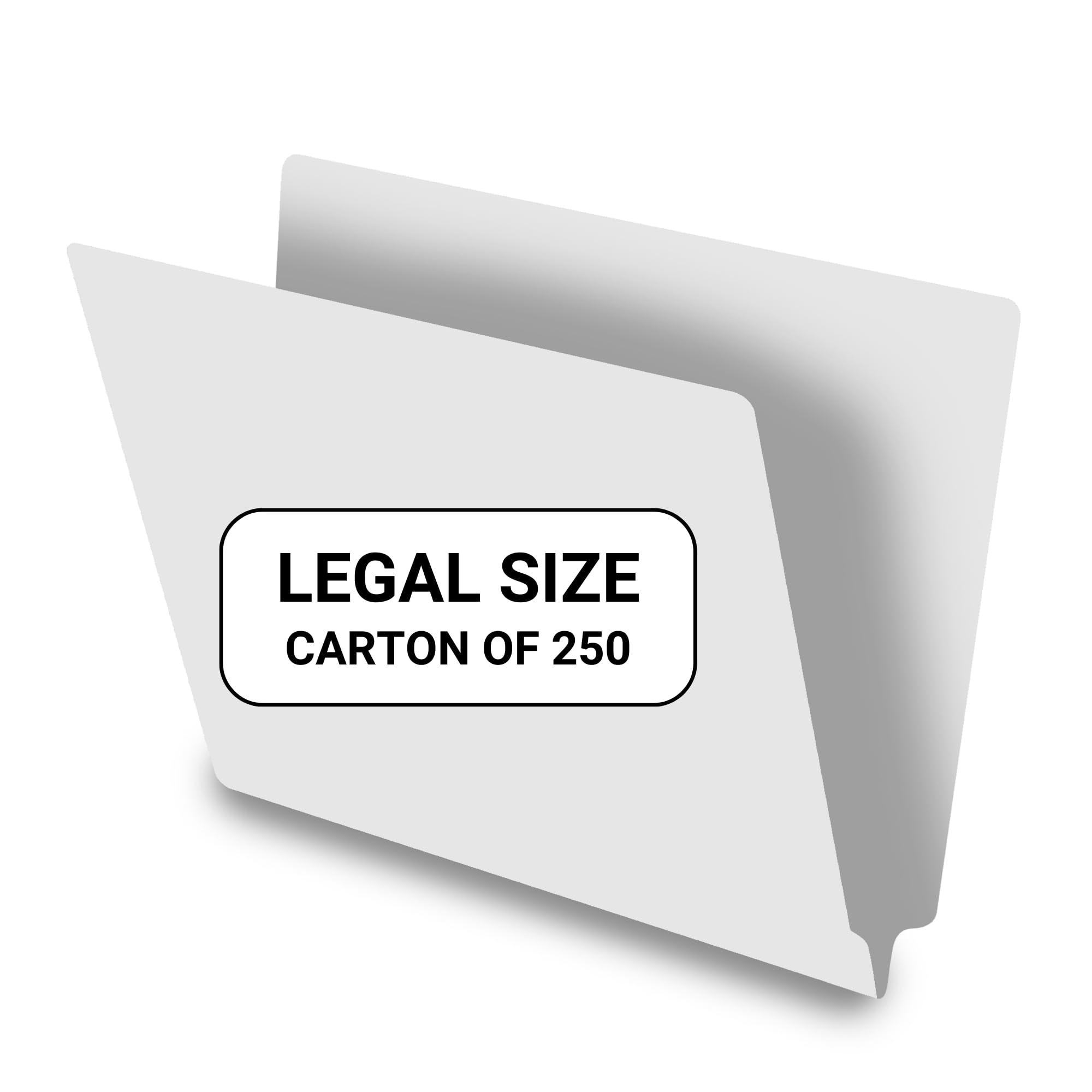 250-Count Legal Size Color File Folders - 14pt White Stock, Reinforced End Tab for Office, Medical & Legal Documents - Durable Filing Solution for Organizing, Storage & Document Management