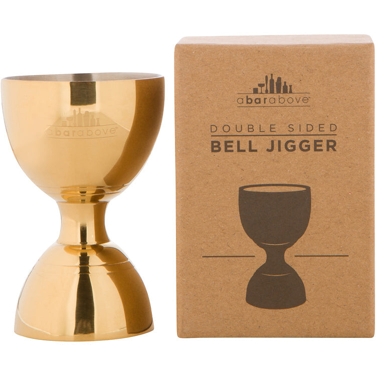 Premium Gold Bell Jigger - Professional Cocktail Mixing Tool for Bartenders - Perfect for Mojitos, Martinis, and Craft Cocktails at Home Bars & Parties