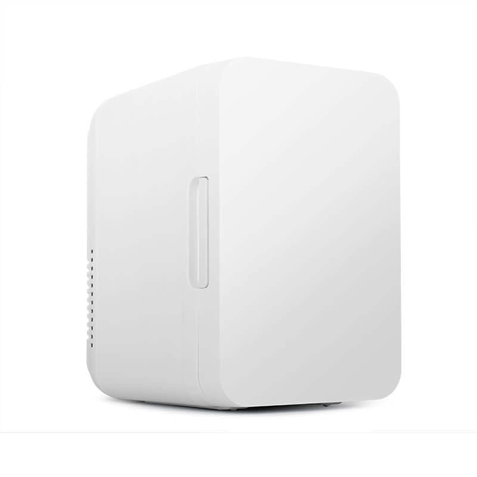 ZXD Mini Portable Compact Personal Refrigerator - 8L/12 Can Capacity with Cooling & Heating Functions | AC/DC Power Supply (Household Socket & 12V Car Charger) | White | Perfect for Office, Dorm, Travel & Road Trips