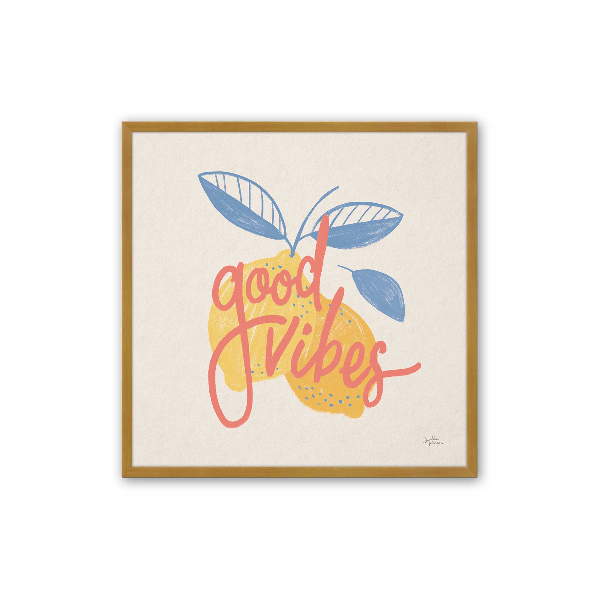 Good Vibes Lemon Poster Print - Vibrant Wall Art for Kitchen, Bathroom & Office Decor - Perfect for Home, Dorm & Gift Ideas