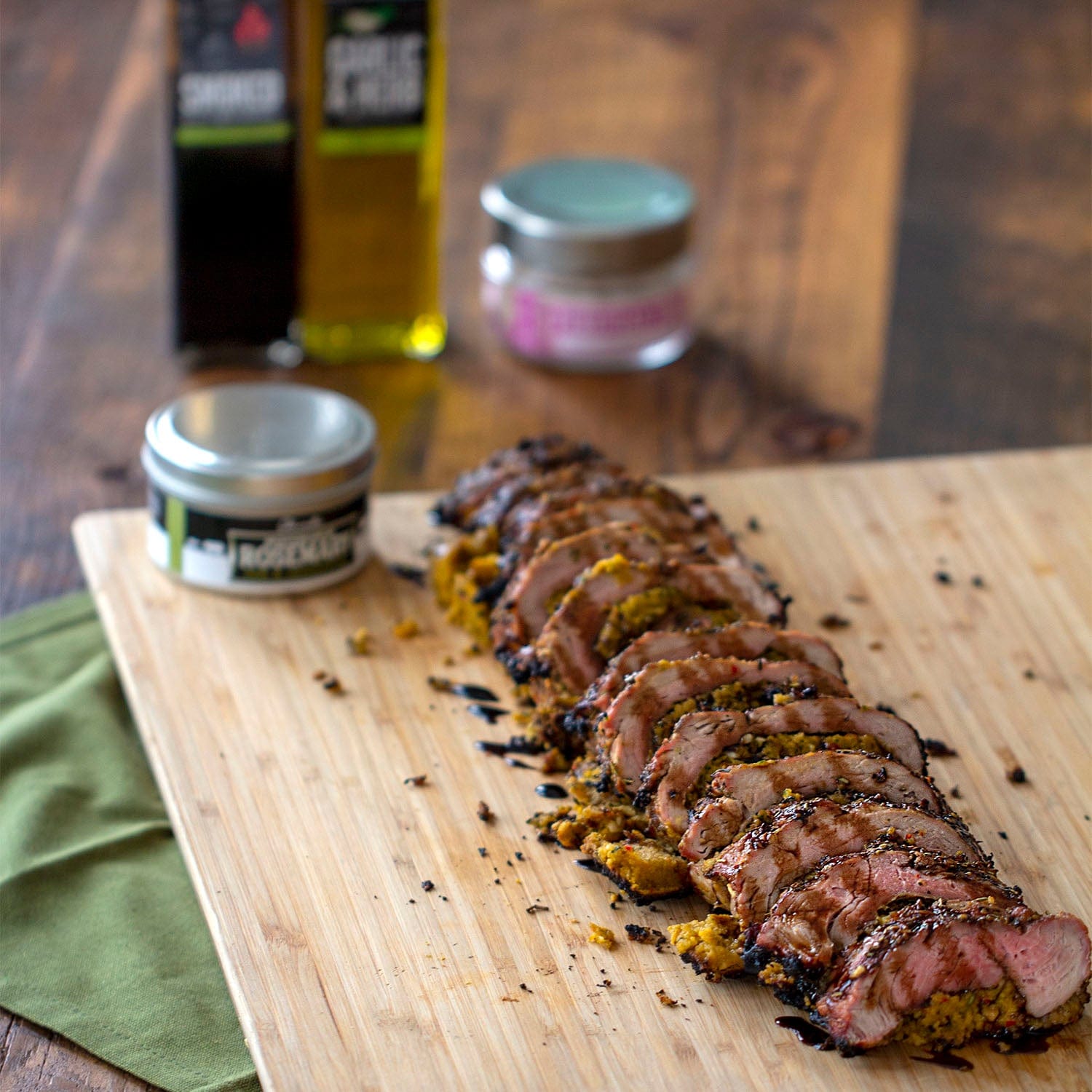 Premium Garlic & Herb Infused Olive Oil with Harvest Fig Balsamic Vinegar - Artisanal Gourmet Oil & Vinegar Pairing Set for Cooking, Salads & Gift Giving