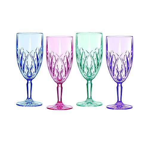 Marquis by Waterford Brookside Pastels Iced Beverage Set - Set of 4 Multicolor Glasses for Iced Tea, Lemonade & Summer Drinks | Elegant Entertaining & Outdoor Dining