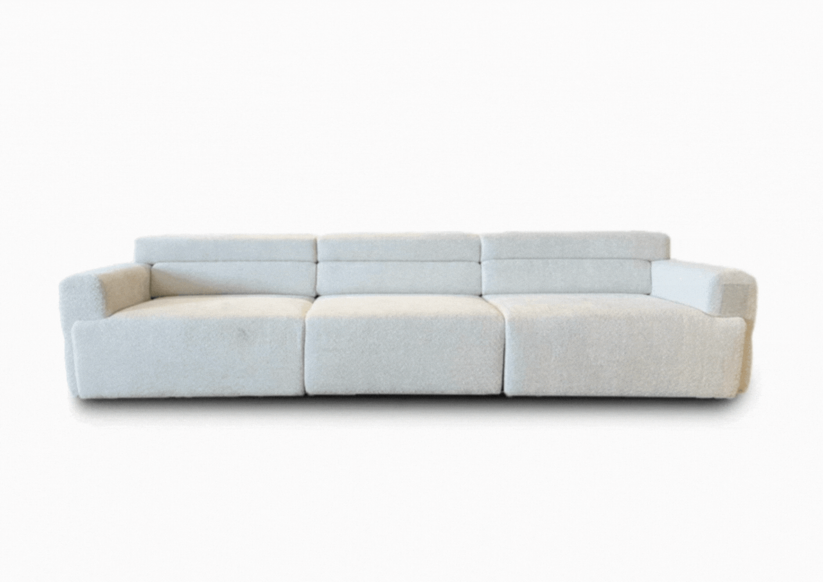 Bugatti Electric Power Reclining Sectional Sleeper Sofa with Remote - Modern Comfort for Living Room, Home Theater & Guest Room