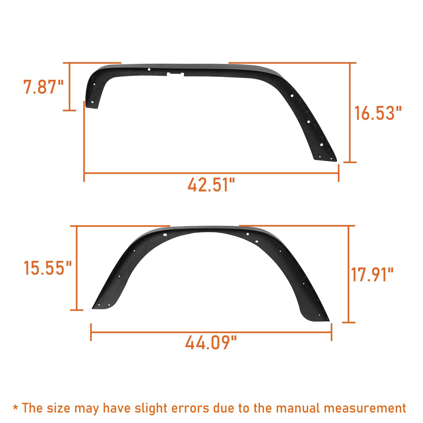 u-Box Wrangler TJ Fender Flares - Front & Rear Wheel Mud Guards for 1997-2006 Jeep Wrangler TJ (4PCS Set) - Heavy Duty Off-Road Protection for Jeep Adventures & Mud Terrains