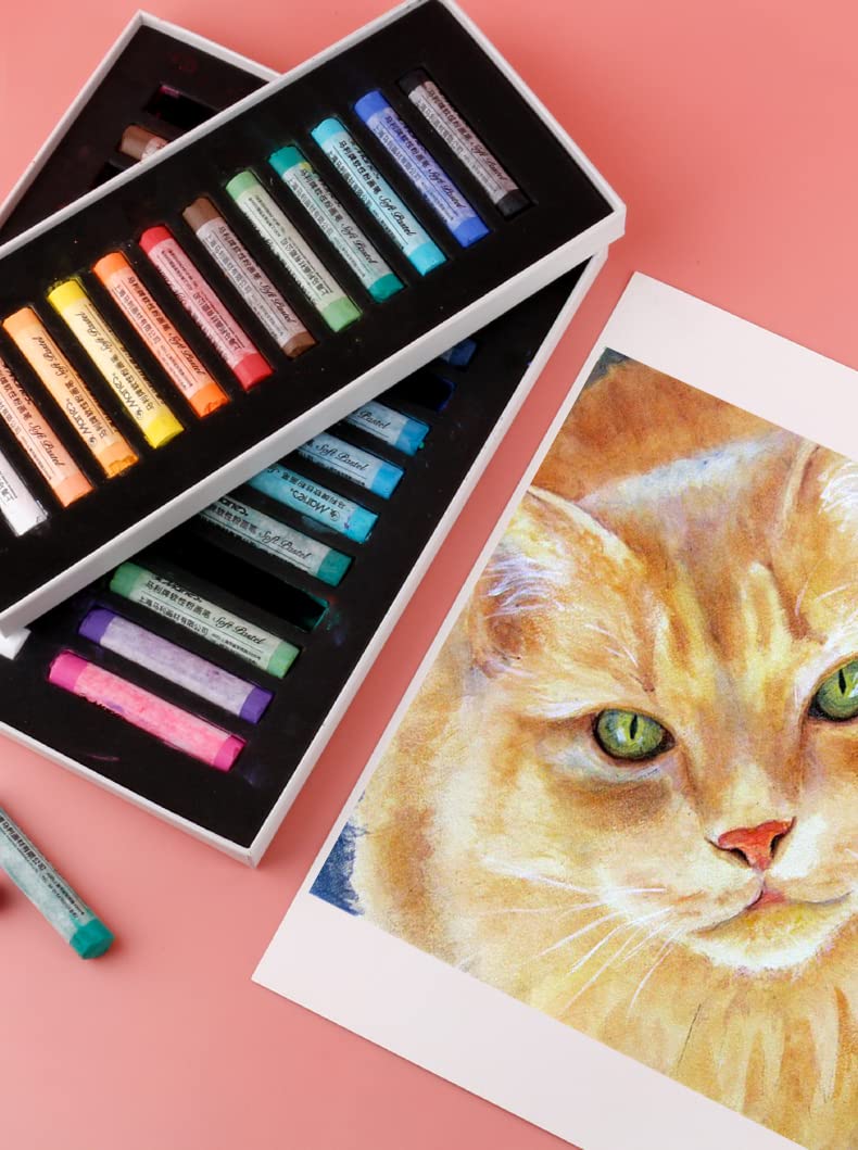 Professional Soft Pastel Chalk Set - 12 Vibrant Colors for Artists, Sketching & Drawing | Ideal for Art Classes, Portraits & Landscape Painting