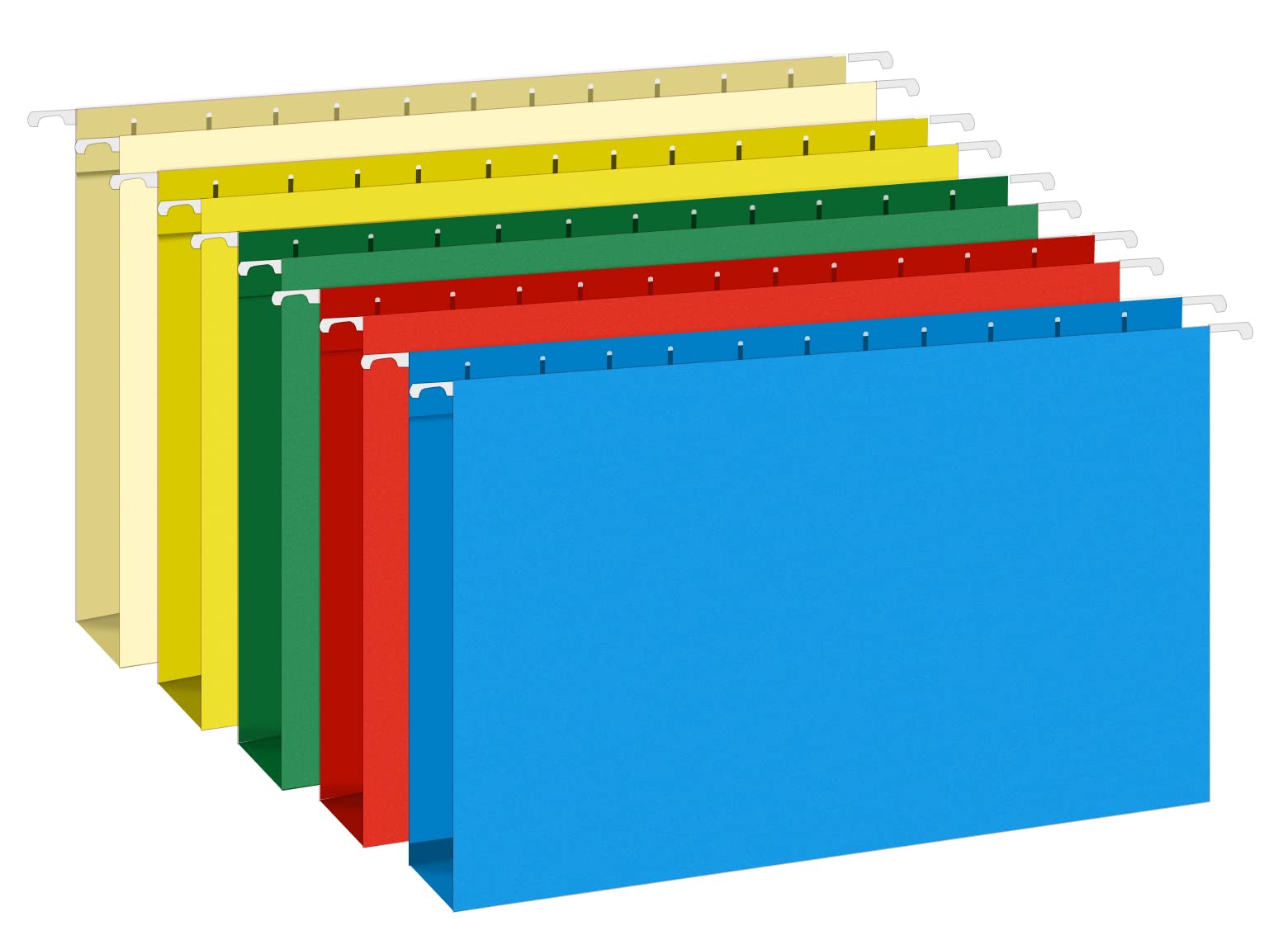 Herkka Heavy Duty Legal Size Hanging File Folders - 30 Pack with 1 Inch Expansion, Reinforced Tabs for Bulky Files & Medical Charts, Assorted Colors - Perfect for Office Organization, Document Storage & Filing Systems
